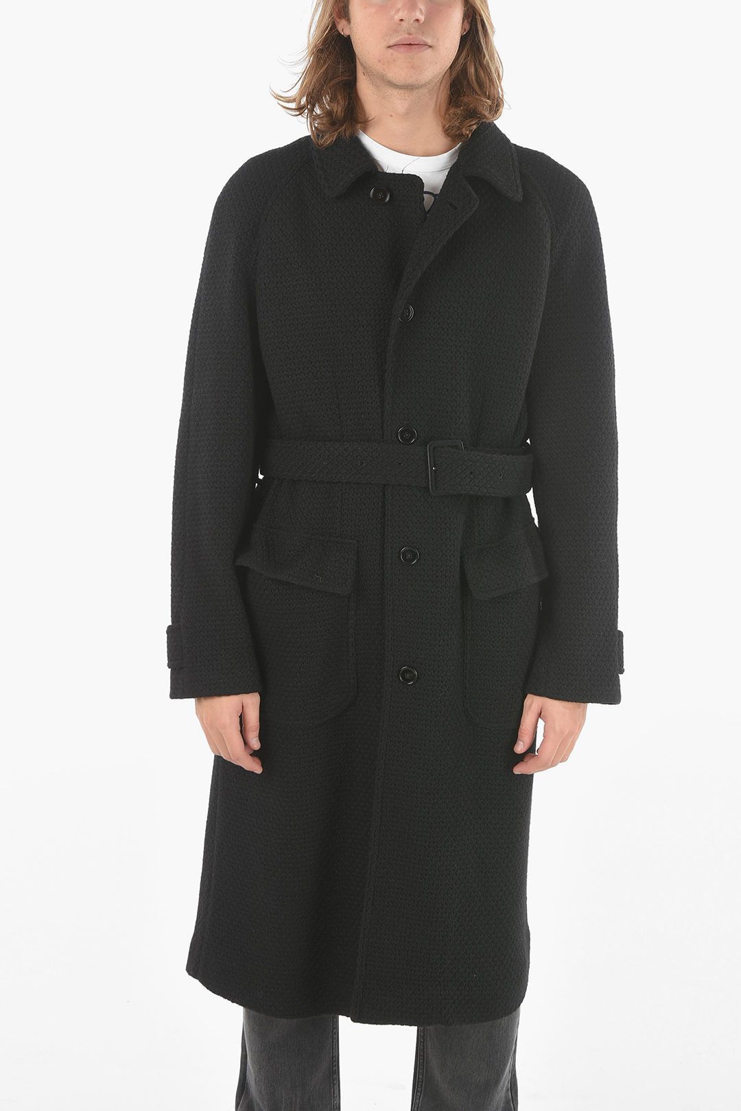 Dolce & Gabbana o1y0125 Belt Coat in Black Size US M / EU 48-50 / 2 - 1 Thumbnail