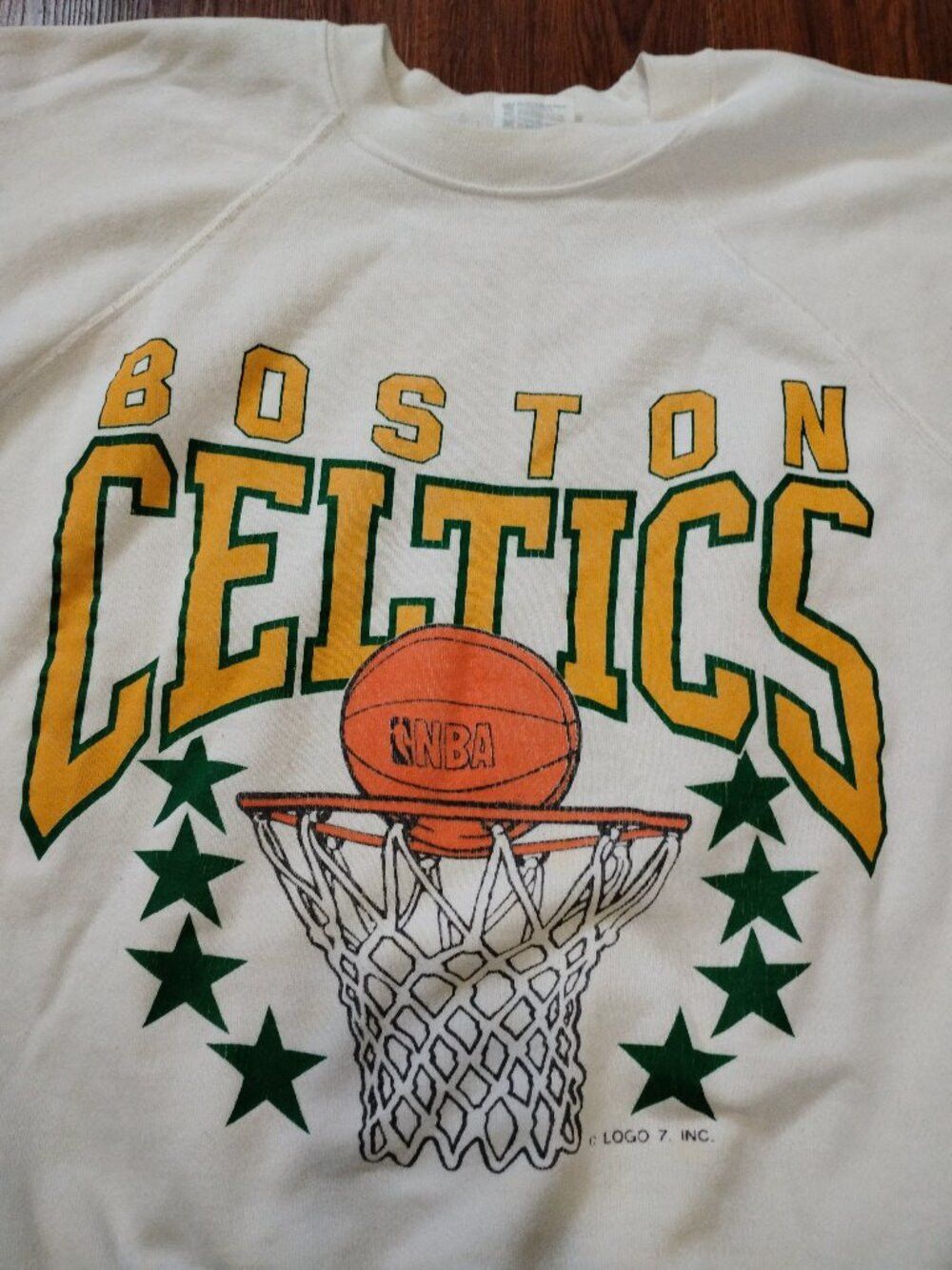 Logo 7 Vintage Logo 7 Boston Celtics Crewneck Sweatshirt Size US XL / EU 56 / 4 - 1 Thumbnail