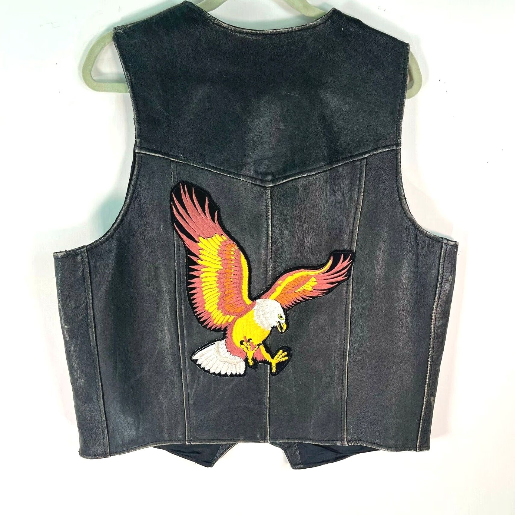 Vintage VINTAGE Nice London Leather Vest Shirt Mens L Sleeveless V Neck Daytona 99 Black 46in Chest 23in Length 90s Biker Casual N/A Size US L / EU 52-54 / 3 - 2 Thumbnail
