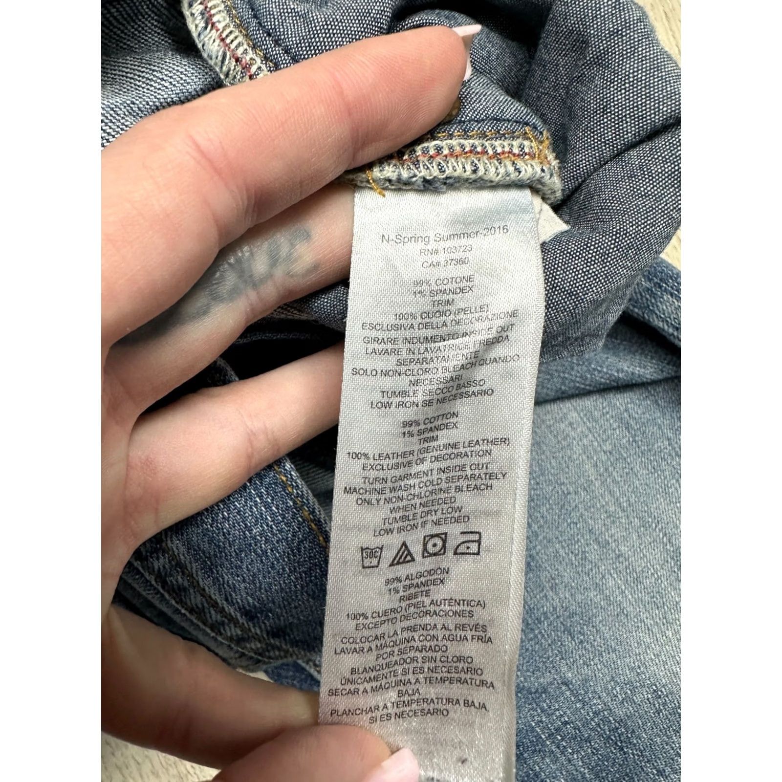 Armani Exchange Armani Exchange Mens Jeans Denim Skinny Slim Fit Size 30 Blue Cotton Denim Inseam 32 Size US 30 / EU 46 - 8 Thumbnail
