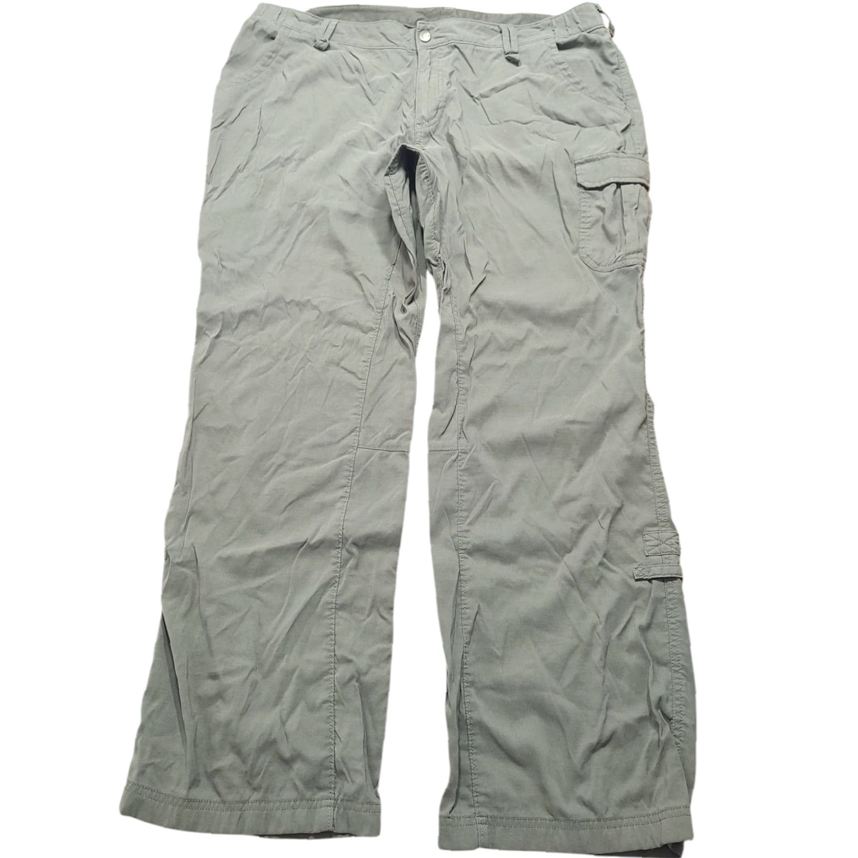 Vintage Duluth Trading Pants Women 18x31 DuluthFlex Roll Up Cargo Stretch Green Nylon Size 40" / US 18 - 2 Thumbnail