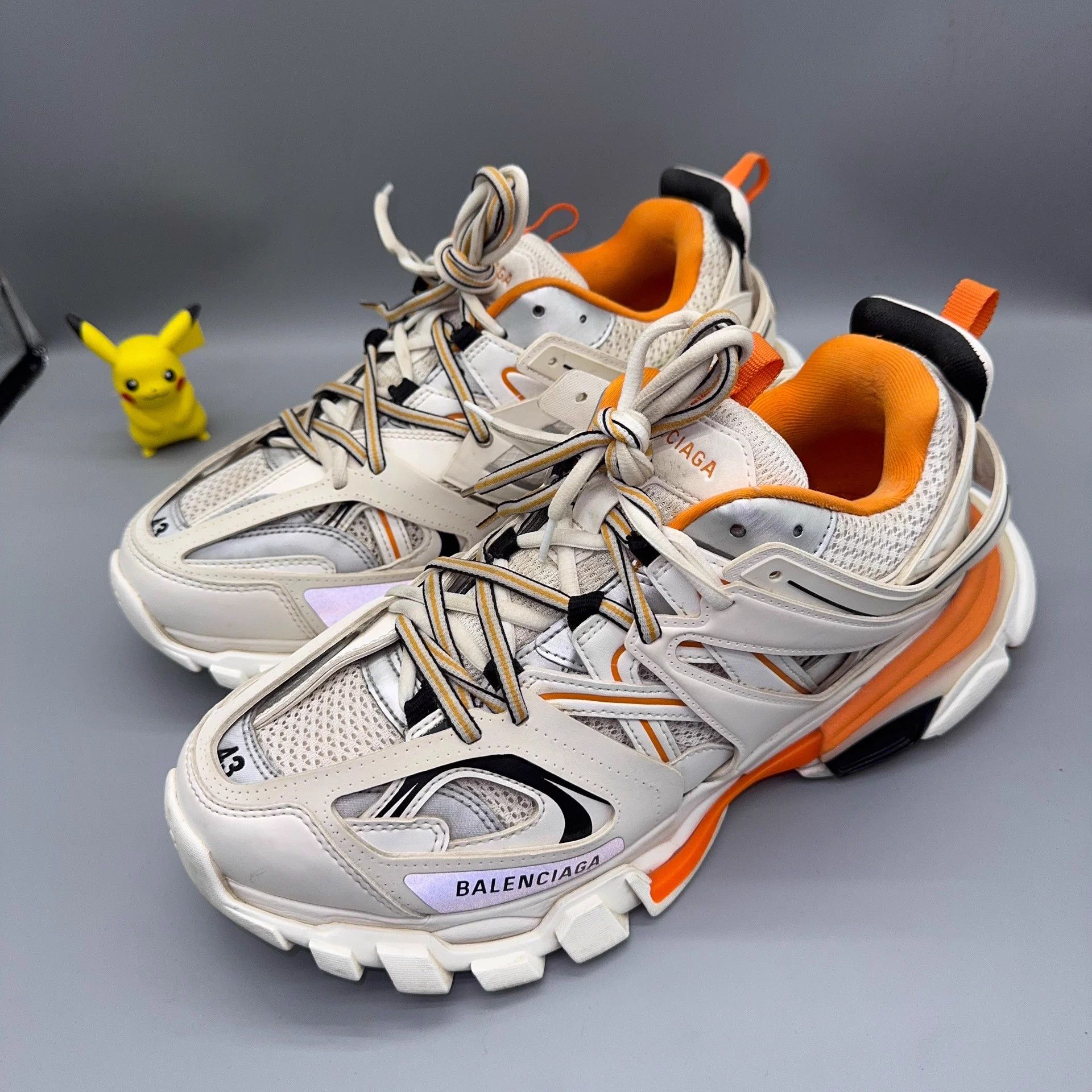 Balenciaga Balenciaga Track White Orange Sneakers Size US 10 / EU 43 - 1 Thumbnail