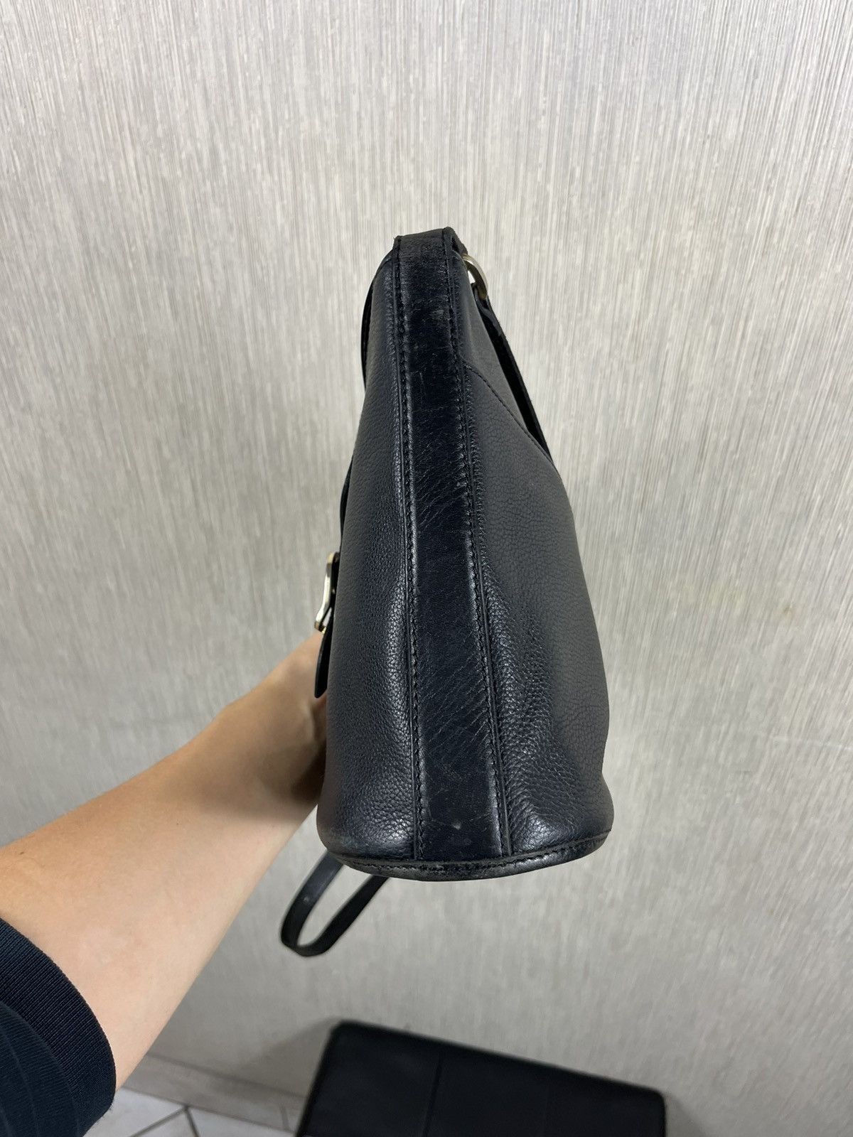 Leather × Longchamp × Vintage Vintage Longchamp crossbody genuine leather bucket bag logo Size ONE SIZE - 9 Thumbnail