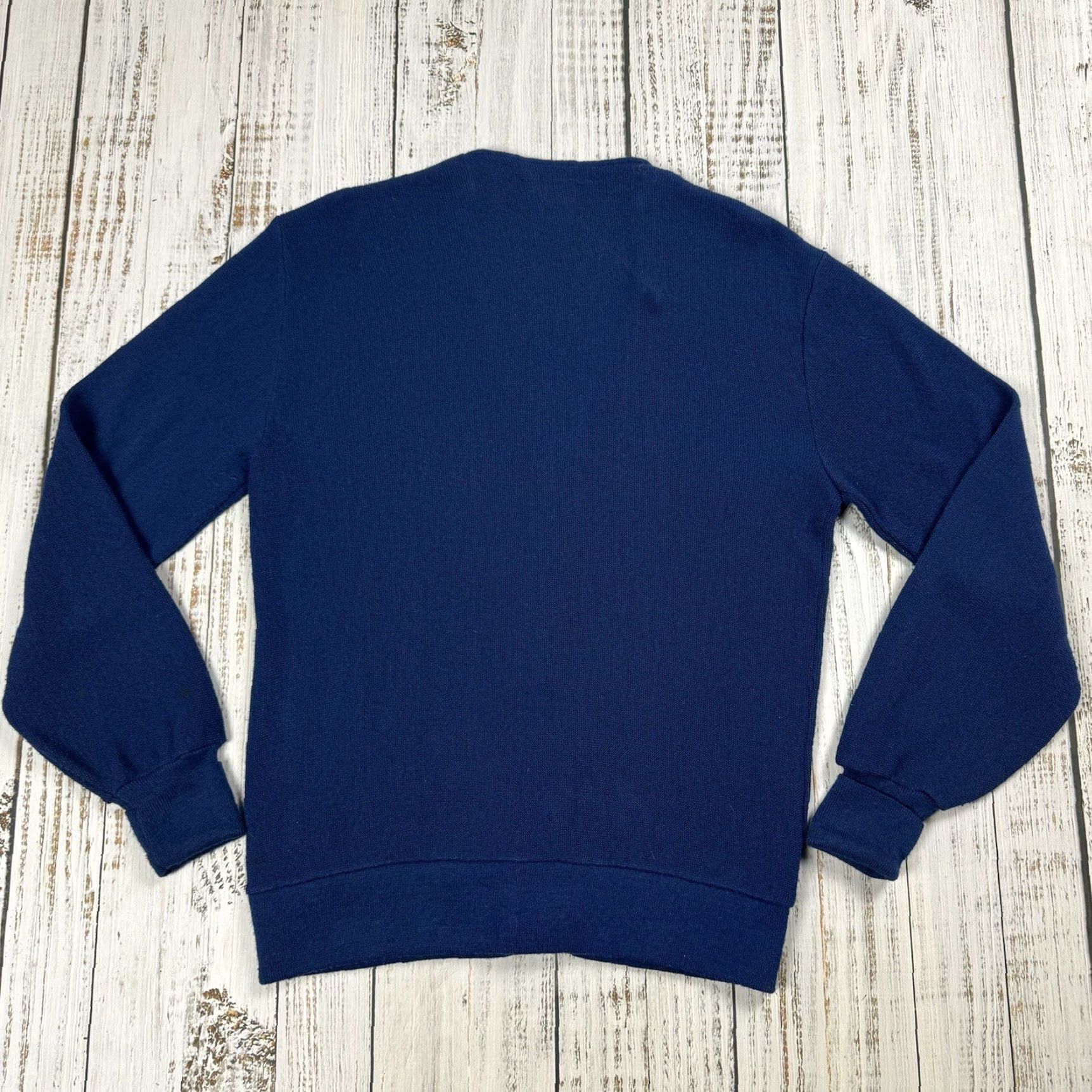 Vintage VINTAGE Thane Orlon Acrylic Cardigan Sweater Mens Essential Long Sleeve V-Neck Blue L 80s Grunge Casual Size US L / EU 52-54 / 3 - 7 Thumbnail