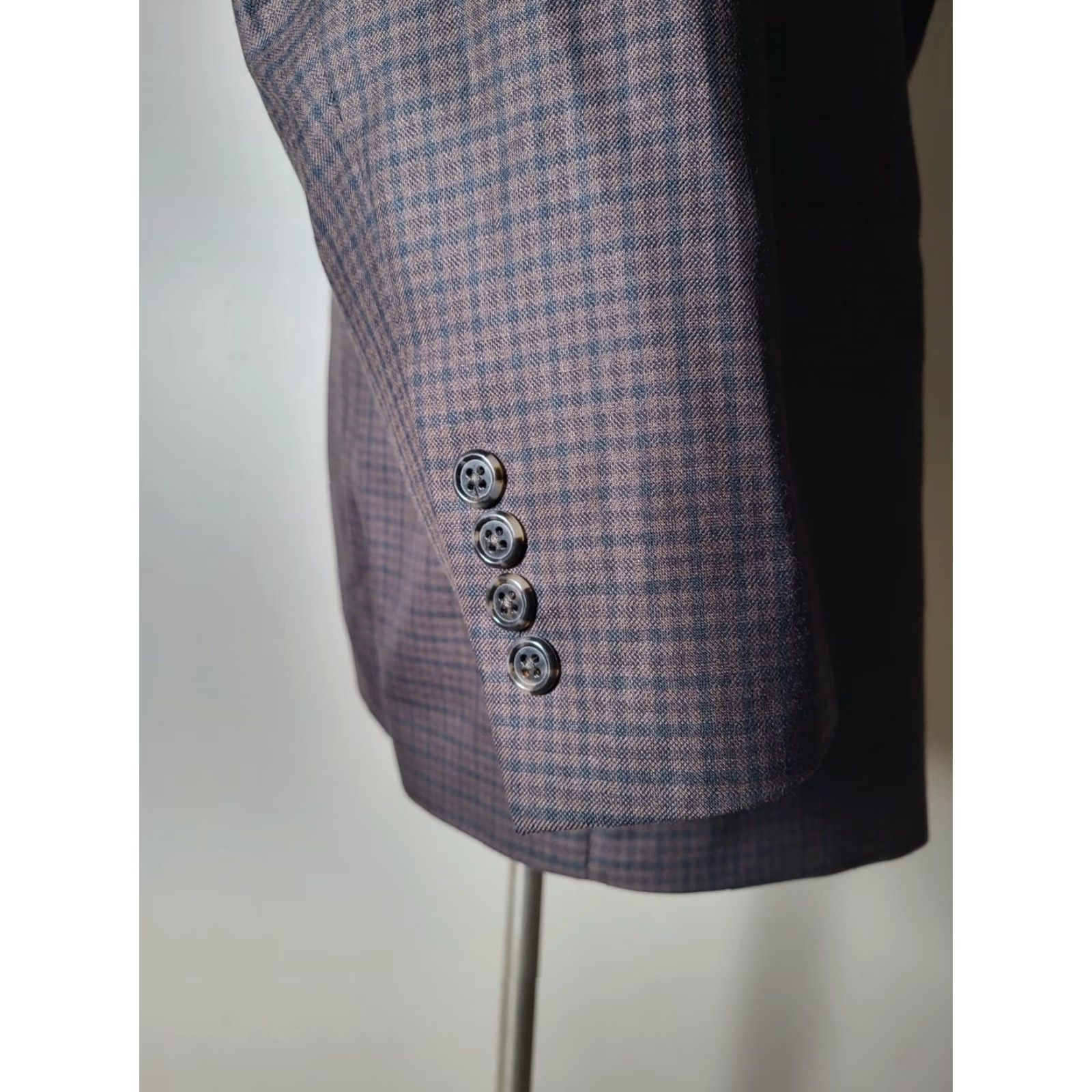 Jos. A. Bank Jos. A. Bank Coat Brown Check Tweed Wool Silk 52R Men Size US L / EU 52-54 / 3 - 4 Thumbnail