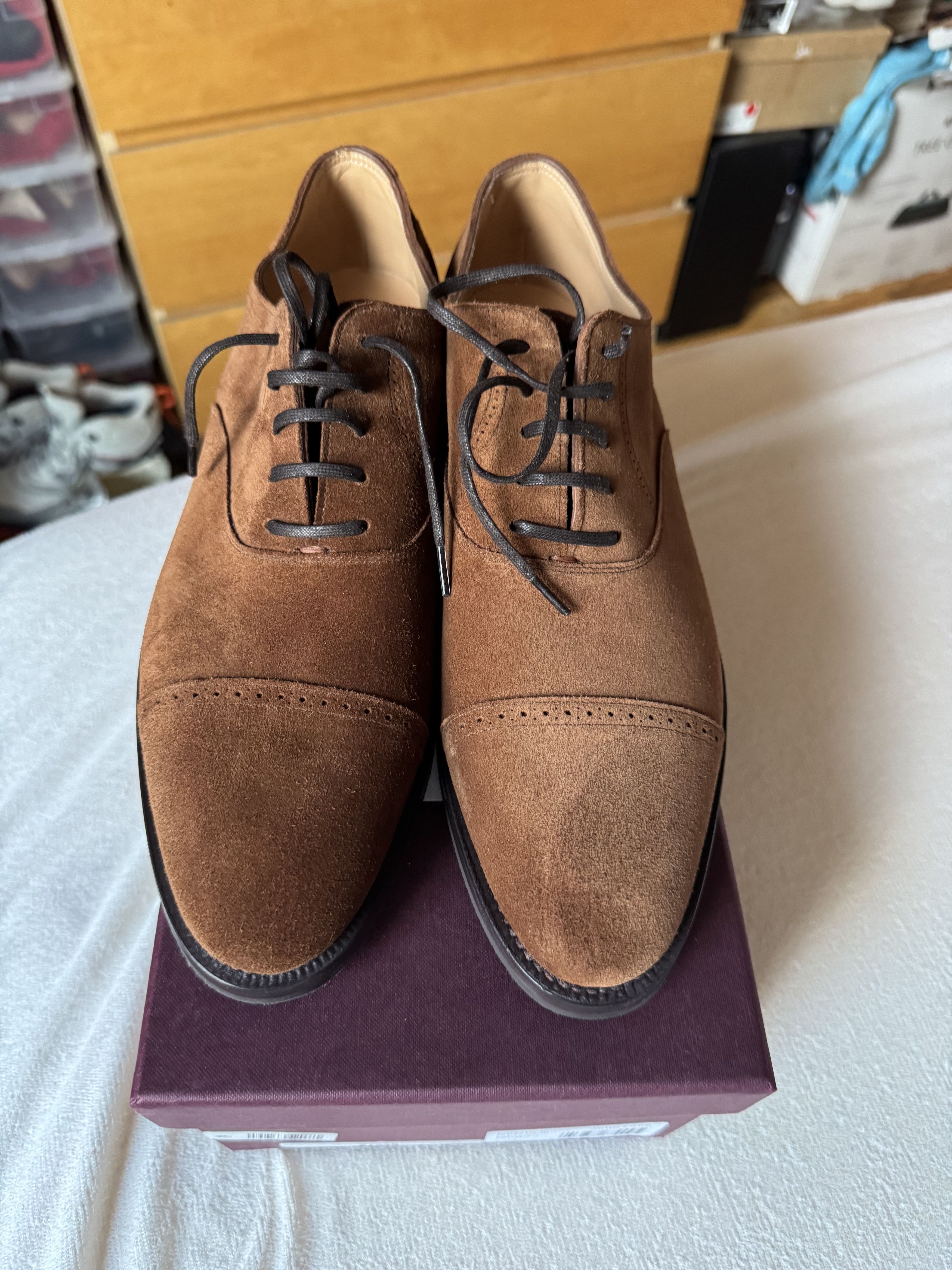 John Lobb John Lobb Bristol Parisian Brown Suede Shoes UK 10 US 11 Size US 11 / EU 44 - 3 Thumbnail