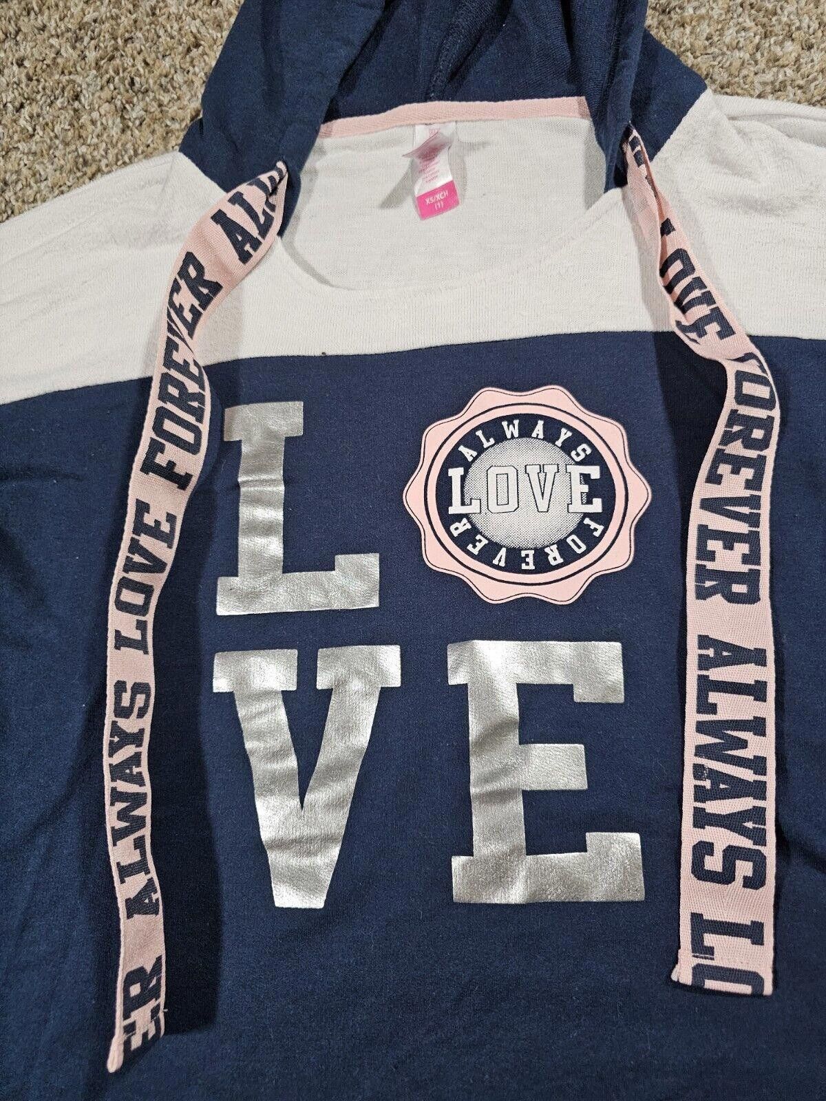 Rap Tees NOBO Forever Always Love hoodie XS(1) Thick Drawstring Size ONE SIZE - 2 Thumbnail