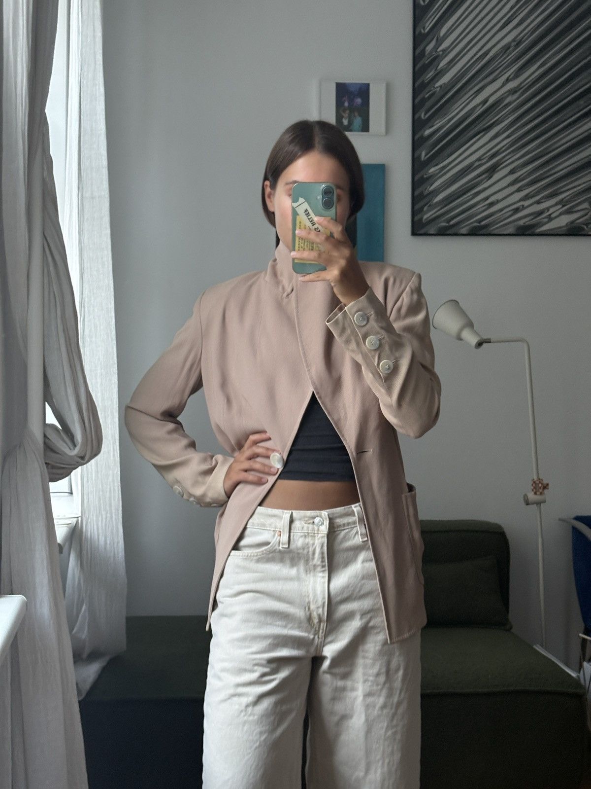 Ann Demeulemeester Ann Demeulemeester beige blazer Size S / US 4 / IT 40 - 4 Thumbnail