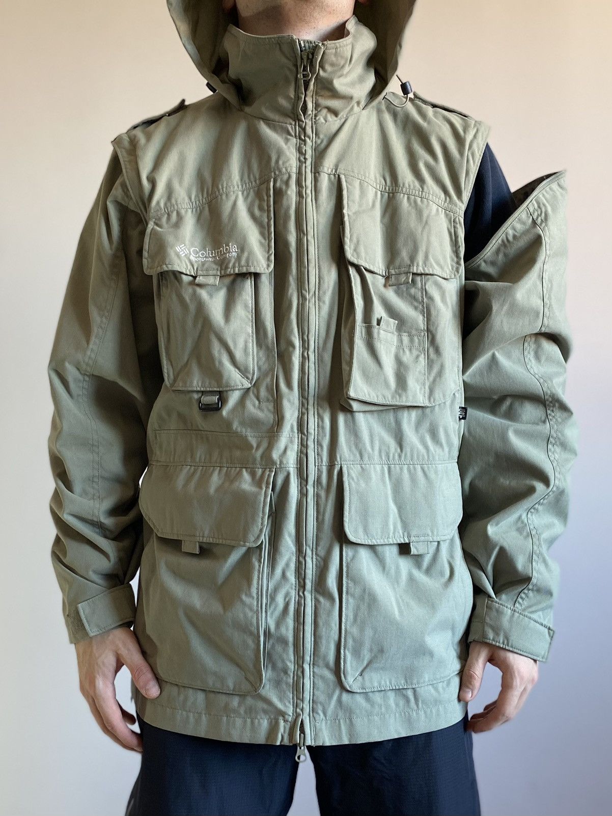 Columbia 2in1 COLUMBIA Multipocket Tactical Utility Jacket Vest Size US M / EU 48-50 / 2 - 16 Thumbnail