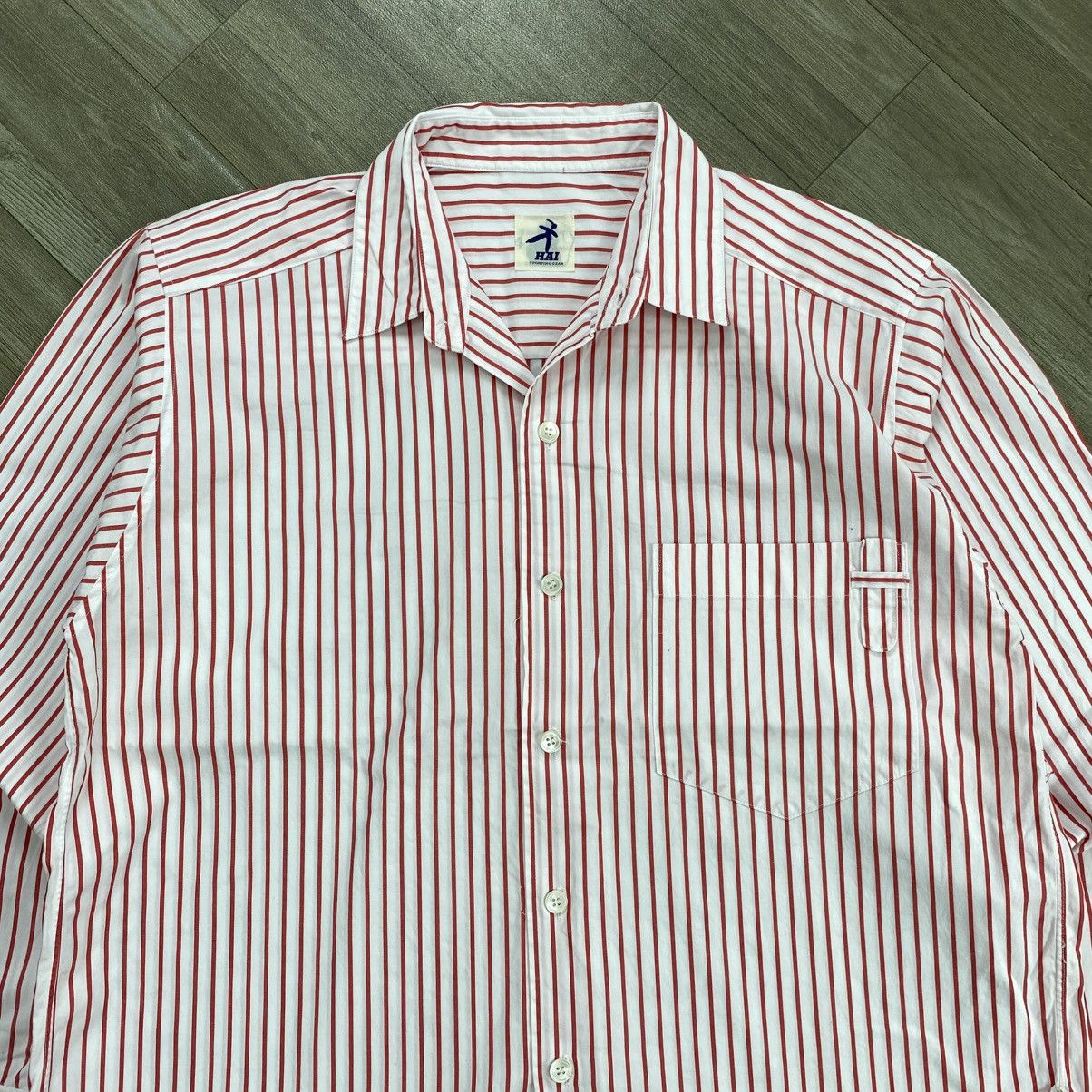 Issey Miyake Vintage Issey Miyake Hai Sporting Gear Striped Long Shirt Size US M / EU 48-50 / 2 - 3 Thumbnail
