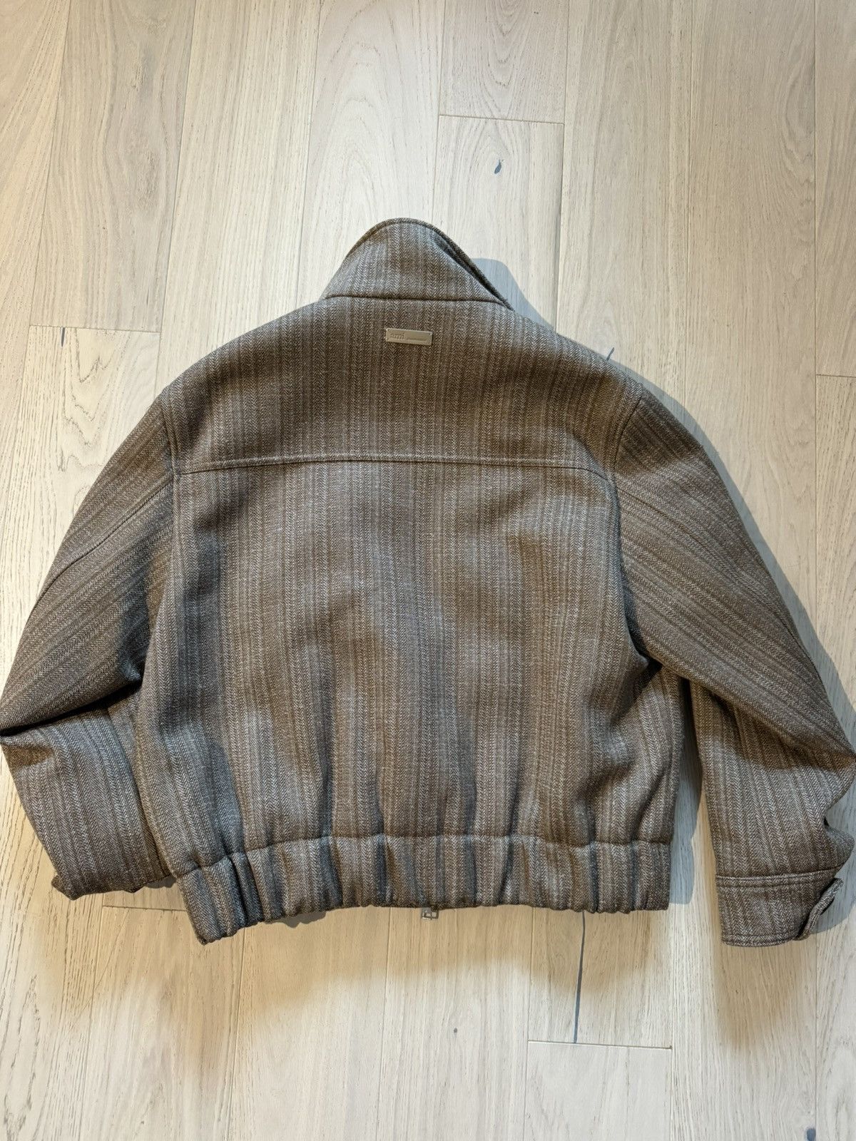 AMI Ami Wool Herringbone Jacket In Brown Size US XL / EU 56 / 4 - 3 Thumbnail