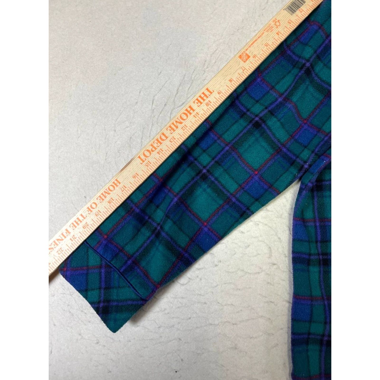 Ralph Lauren Ralph Lauren Women Pajama Set XL Fleece Green Plaid Lounge See Lint Pattern Size 40" / US 18 - 7 Thumbnail