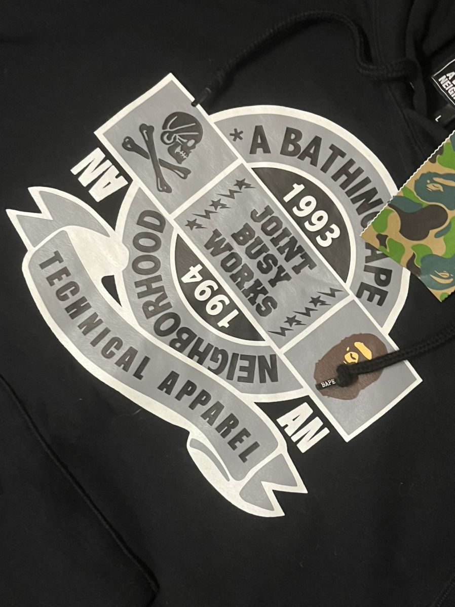 Bape × Neighborhood Bape x Neighborhood Pullover Hoodie Size US L / EU 52-54 / 3 - 4 Thumbnail