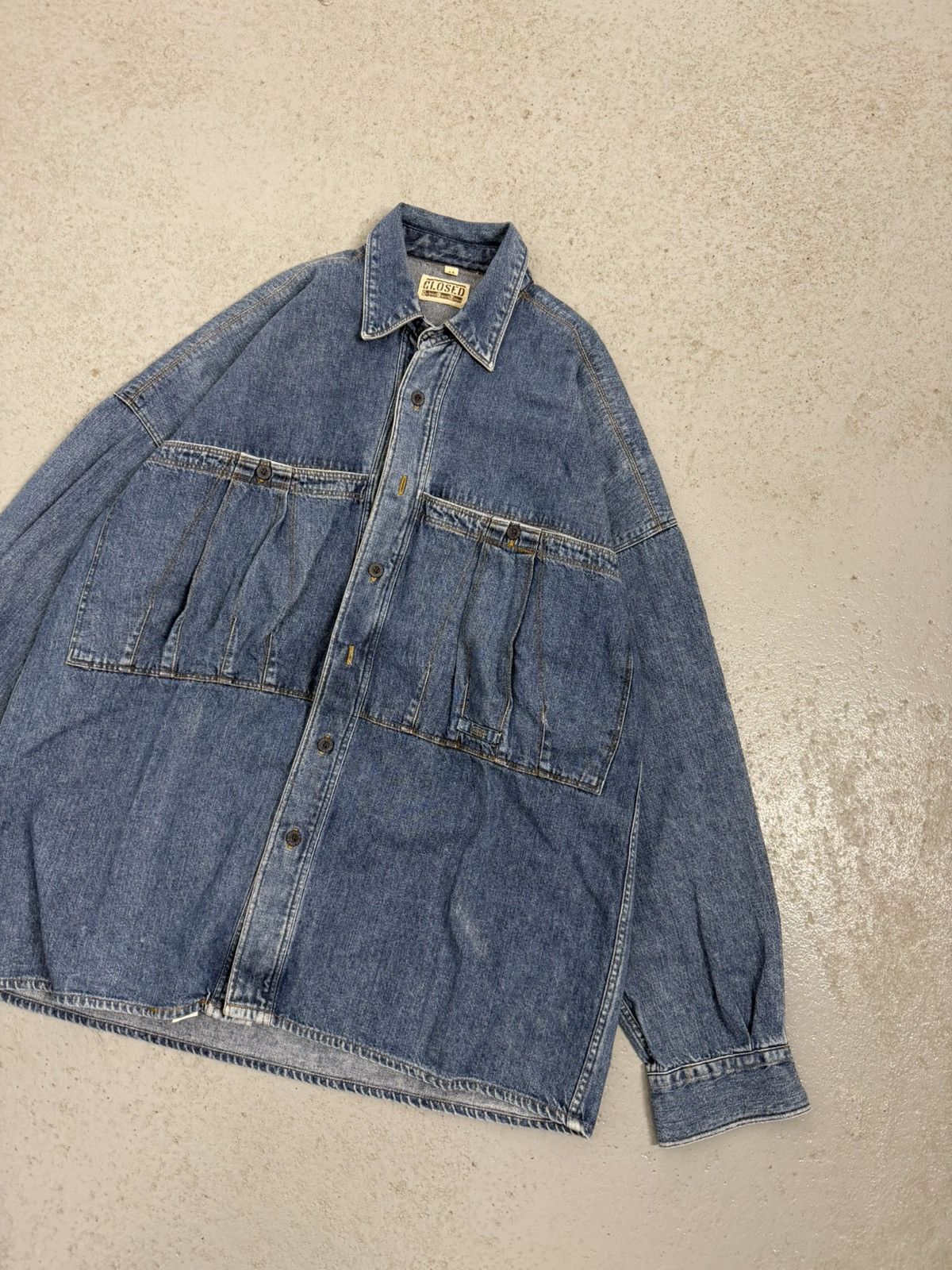 CLOSED × Marithe + Francois Girbaud 80s Marithe Francois Girbaud For Closed Giant Pockets Shirt Size US L / EU 52-54 / 3 - 2 Thumbnail