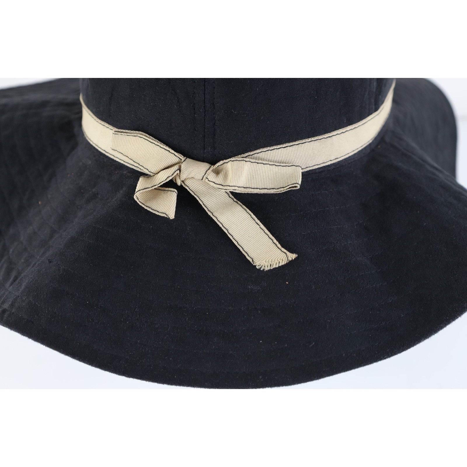 Vintage Vintage 90s Wide Brimmed Bow Tie Ribbon Church Derby Hat Size ONE SIZE - 2 Thumbnail