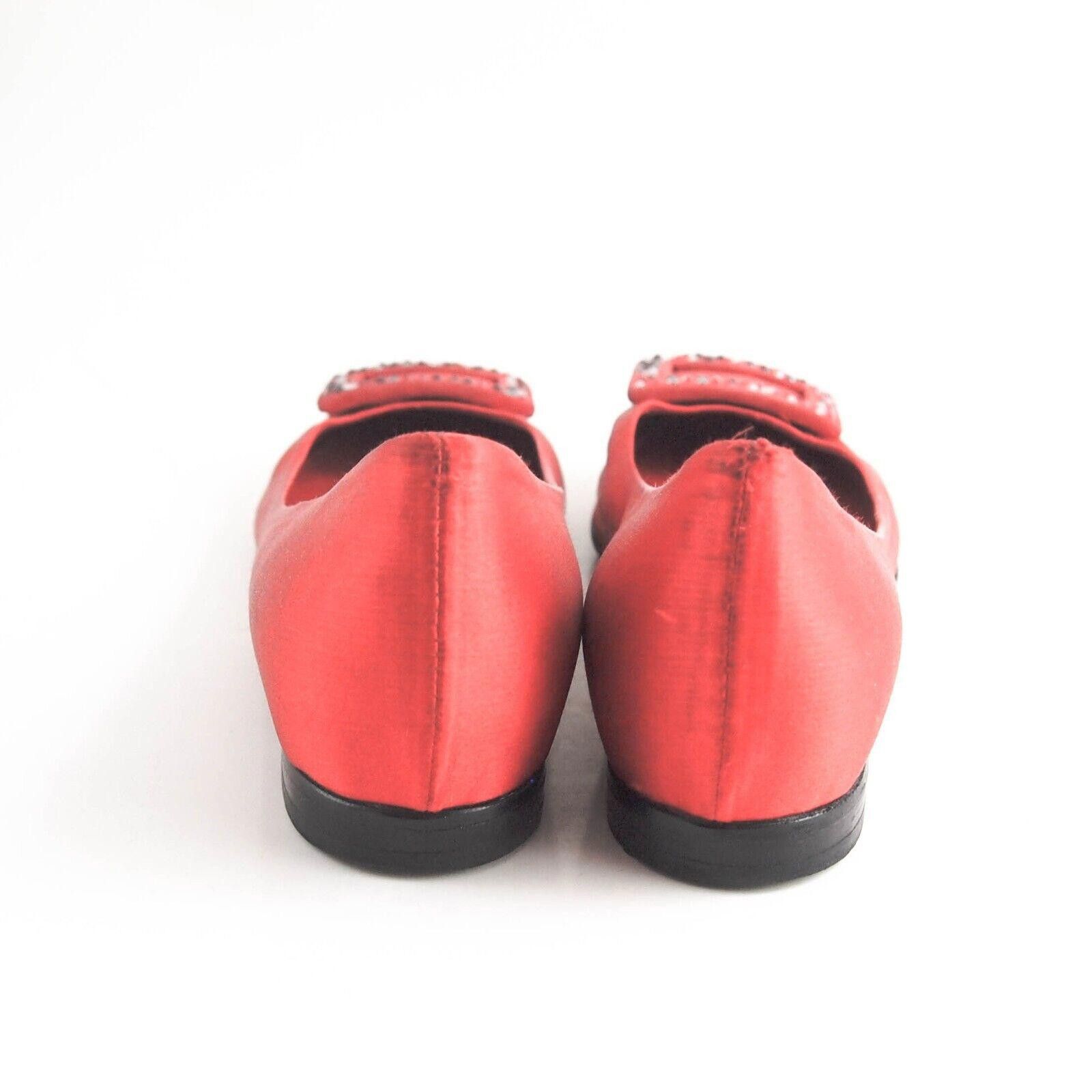 Designer Mauro Volponi Flats Loafers Red Satin Suede US 9 EU 39 Size US 9 / IT 39 - 6 Thumbnail