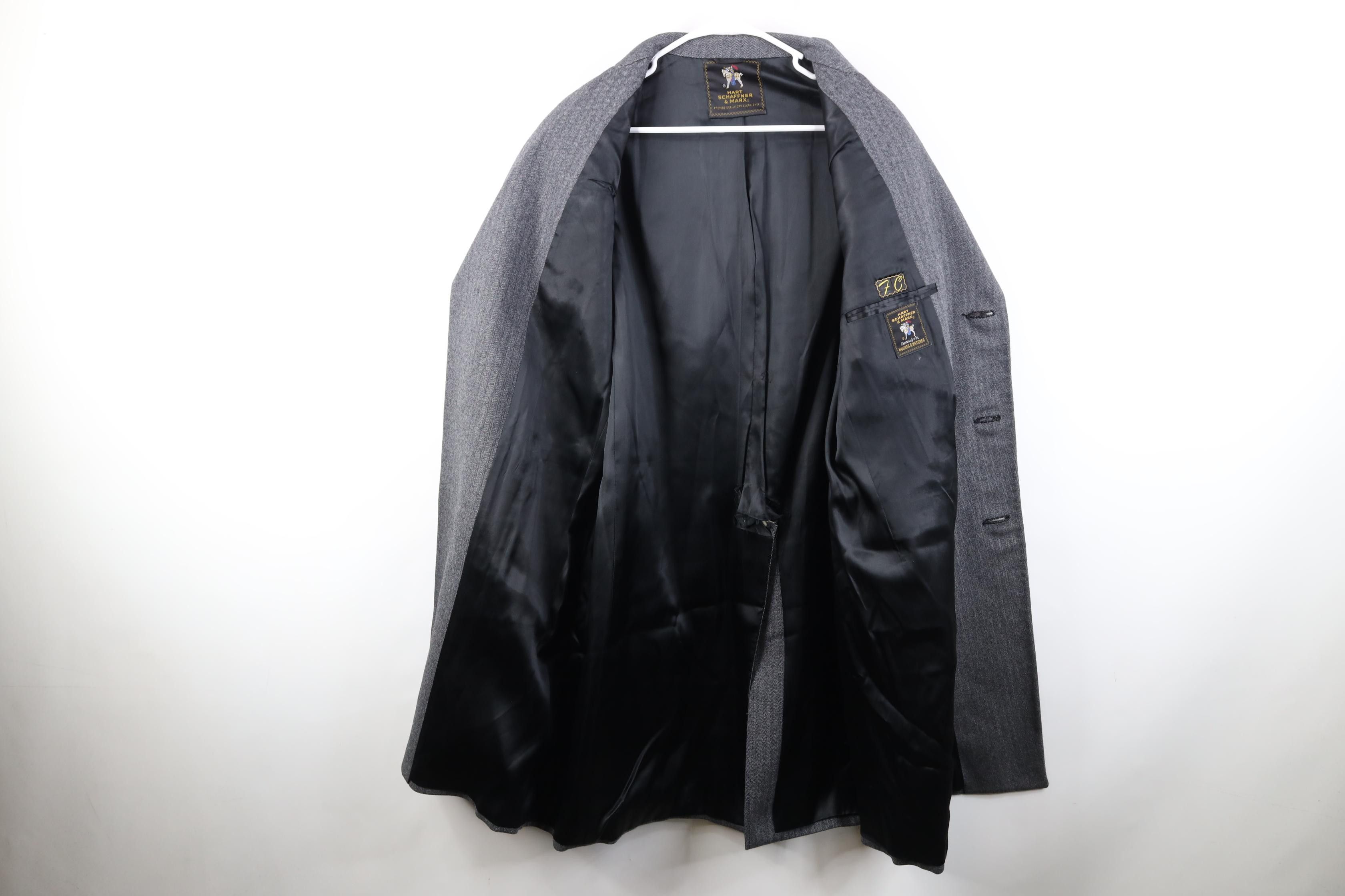Vintage Vintage 60s 70s Streetwear Herringbone Overcoat Jacket USA Size US XXL / EU 58 / 5 - 10 Thumbnail