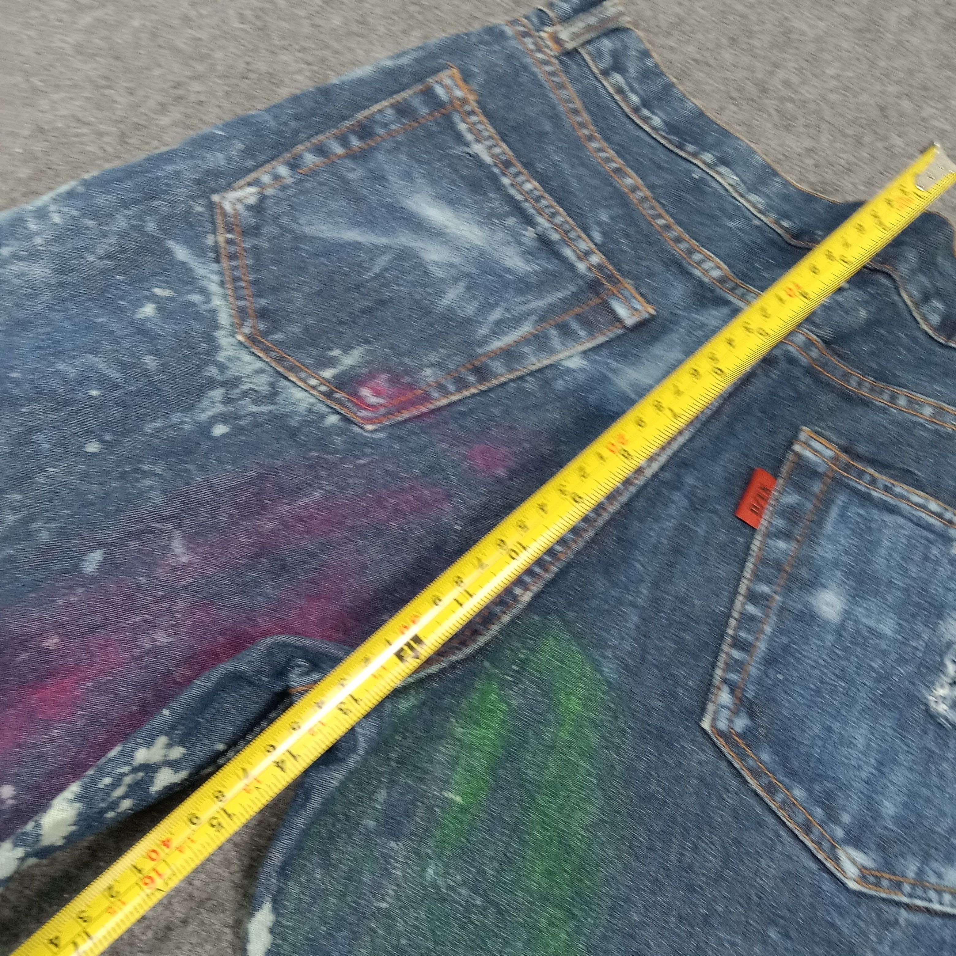 Vintage D/EX Denim Exchange Distressed Paint Jeans C272N2 Size US 33 - 11 Thumbnail