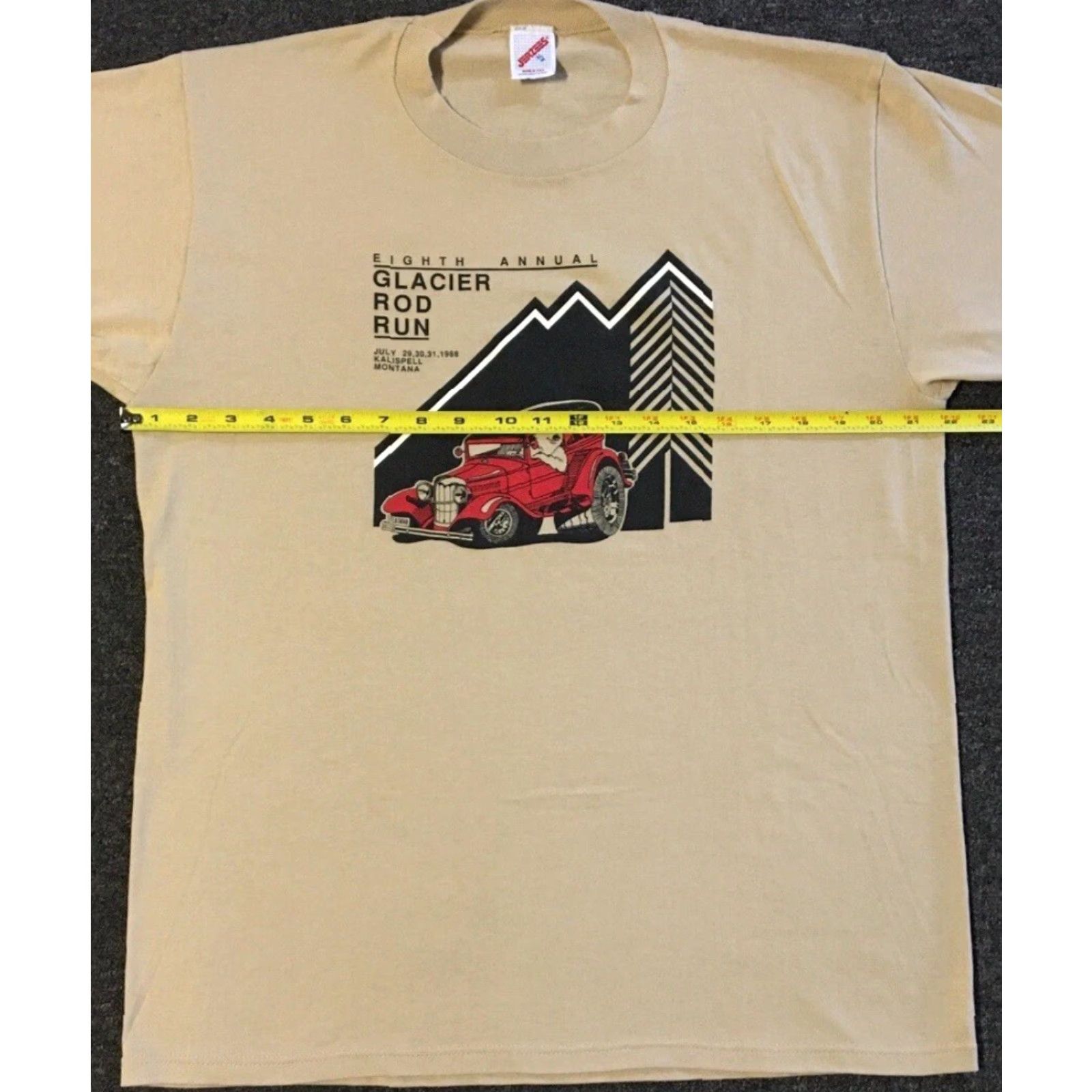 Vintage Vtg 80s Glacier Hot Rod Run Shirt L USA Kalispell Montana Driving Car Grunge 90s Size US L / EU 52-54 / 3 - 6 Thumbnail