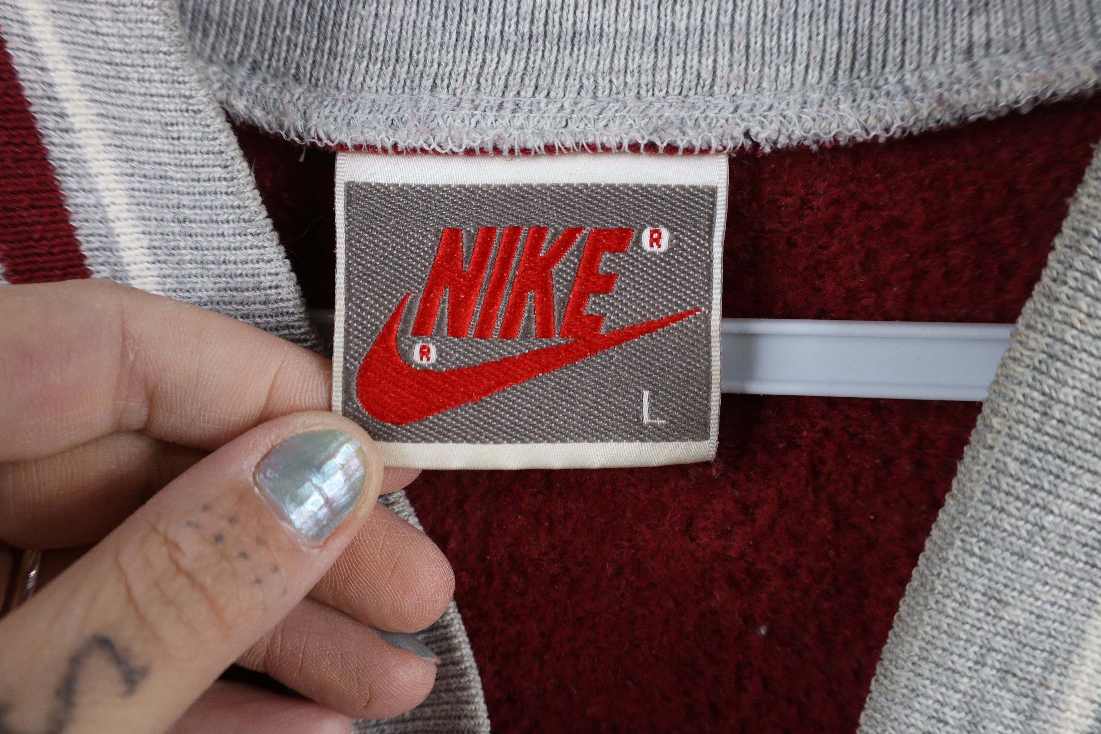 Nike × Vintage Vintage 80s Nike Scott Mini Swoosh Warm Up Track Jacket Size US L / EU 52-54 / 3 - 6 Thumbnail