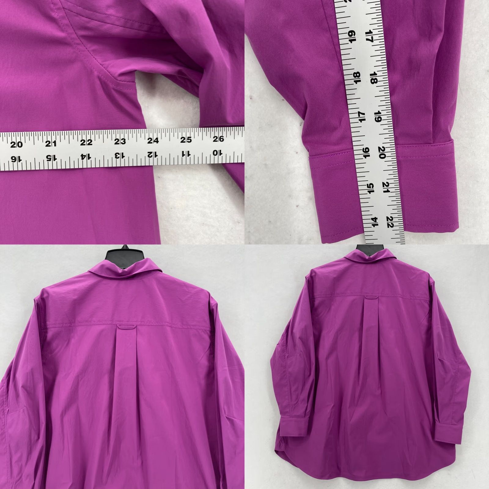 Athleta Athleta Button-Up Top Women's Medium Purple Oversized Preppy Casual Workwear Shirt Size M / US 6-8 / IT 42-44 - 8 Thumbnail
