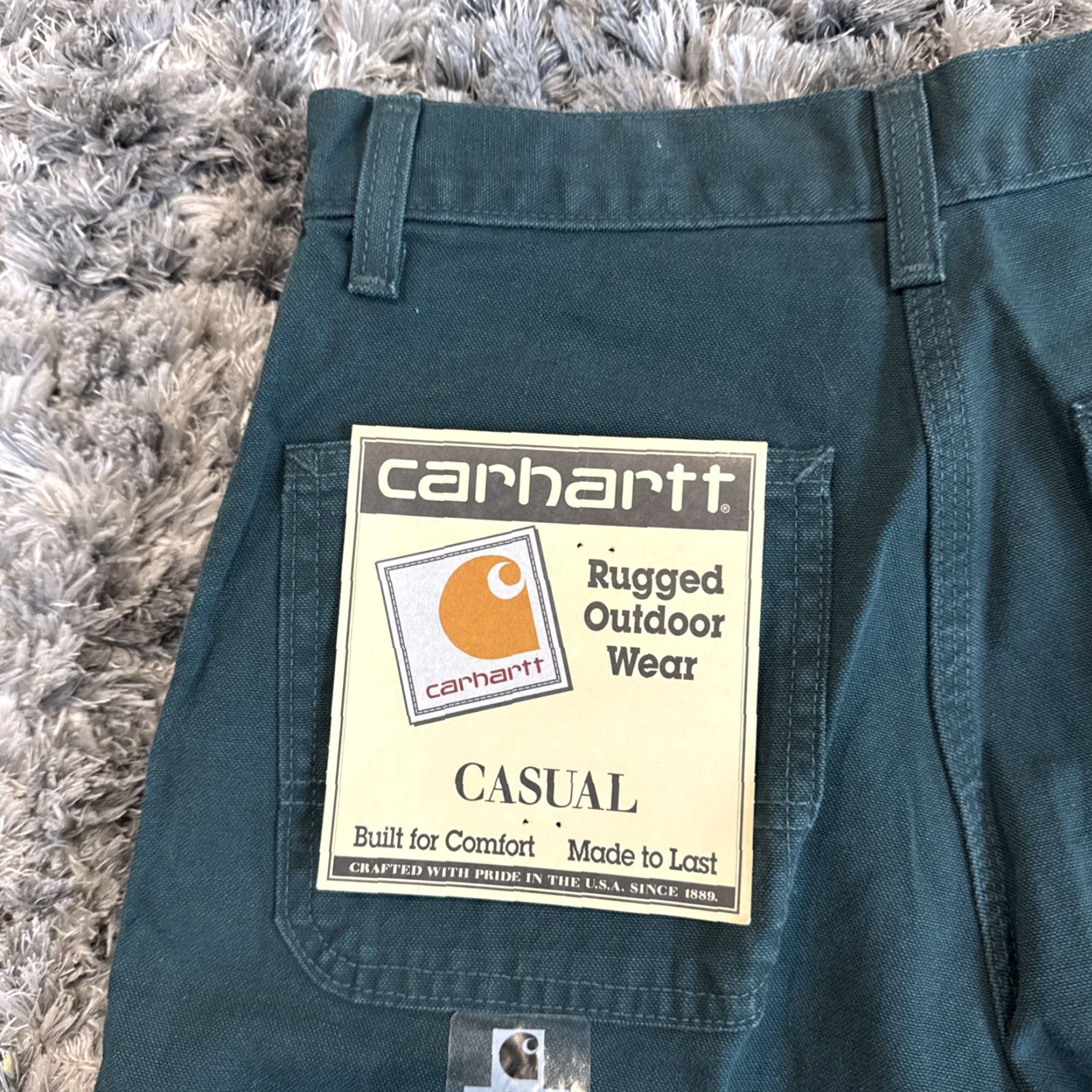 Carhartt VINTAGE Carhartt Jorts Denim Green 90s HTF RARE B30 EVG Men’s Size 28 GRAIL Size US 28 / EU 44 - 3 Thumbnail
