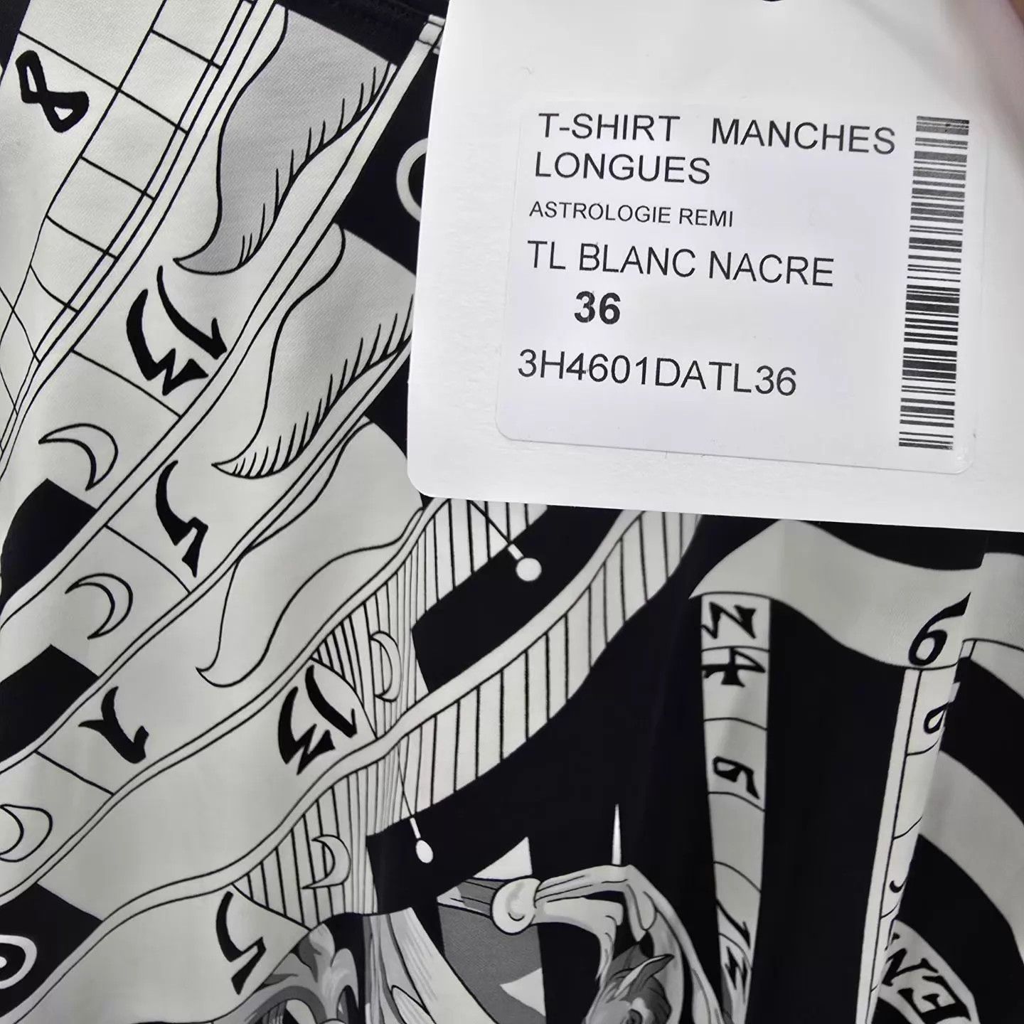 Hermes Hermes Star Map Black & White Print Top Size 36 Size XS / US 0-2 / IT 36-38 - 5 Thumbnail