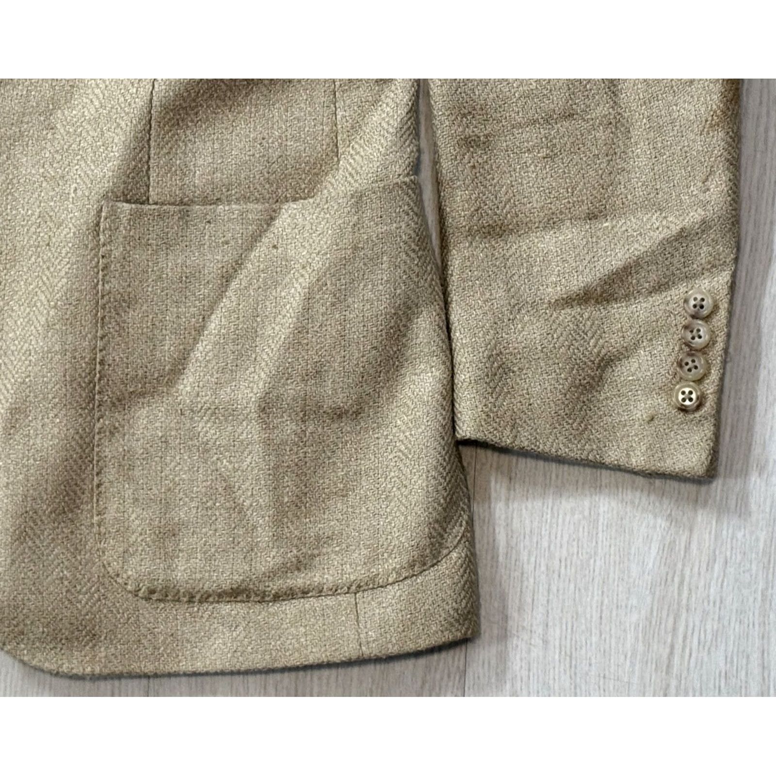 Ralph Lauren VINTAGE Ralph Lauren Tweed Blazer Men 38R Silk Lining 2 Piece Notch Lapel Double-Vented Brown Italy 90s Size US M / EU 48-50 / 2 - 5 Thumbnail