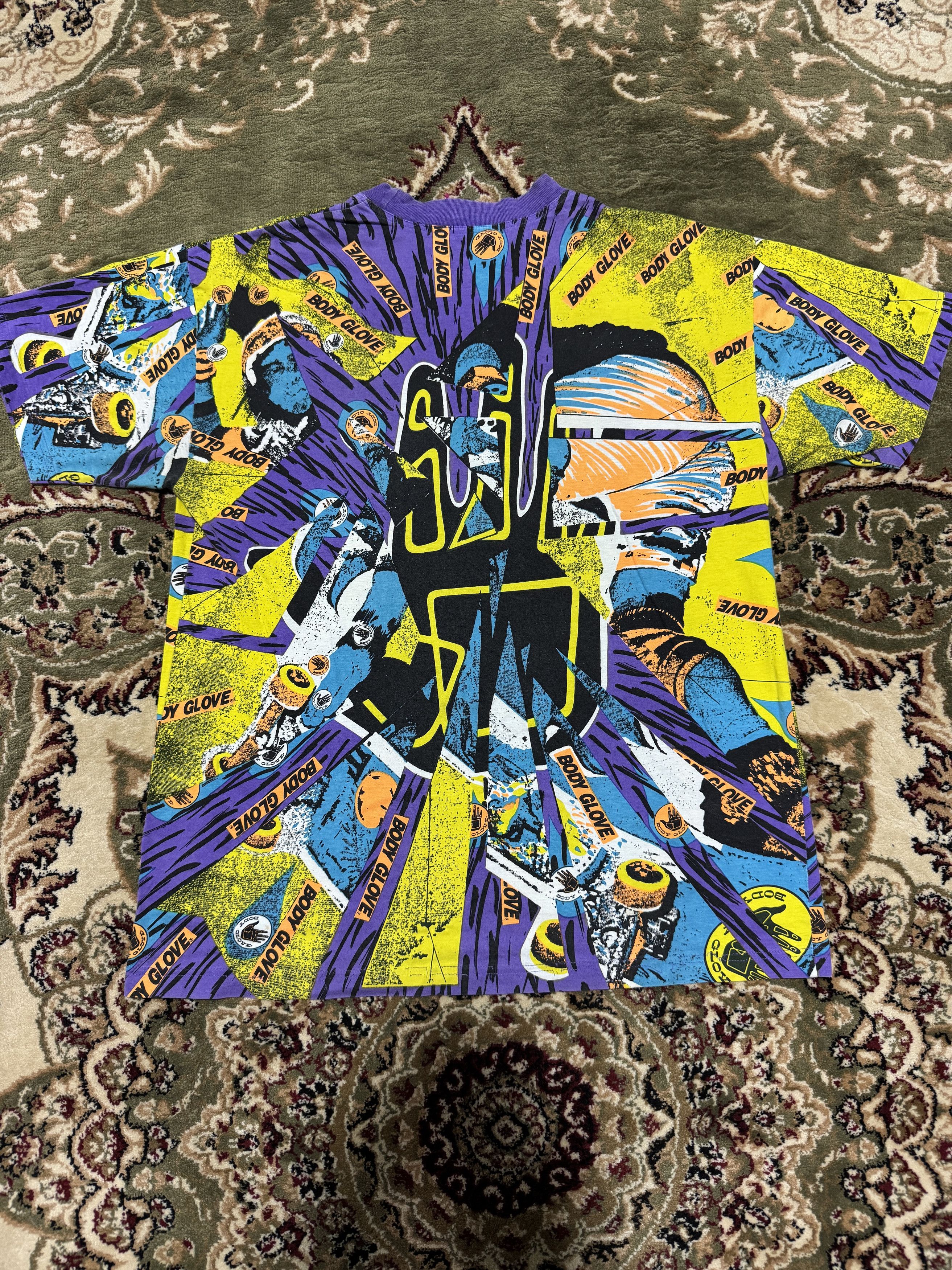 Body Glove Vintage 90's Body Glove Surf Skate Overprint T shirt Size US S / EU 44-46 / 1 - 2 Thumbnail