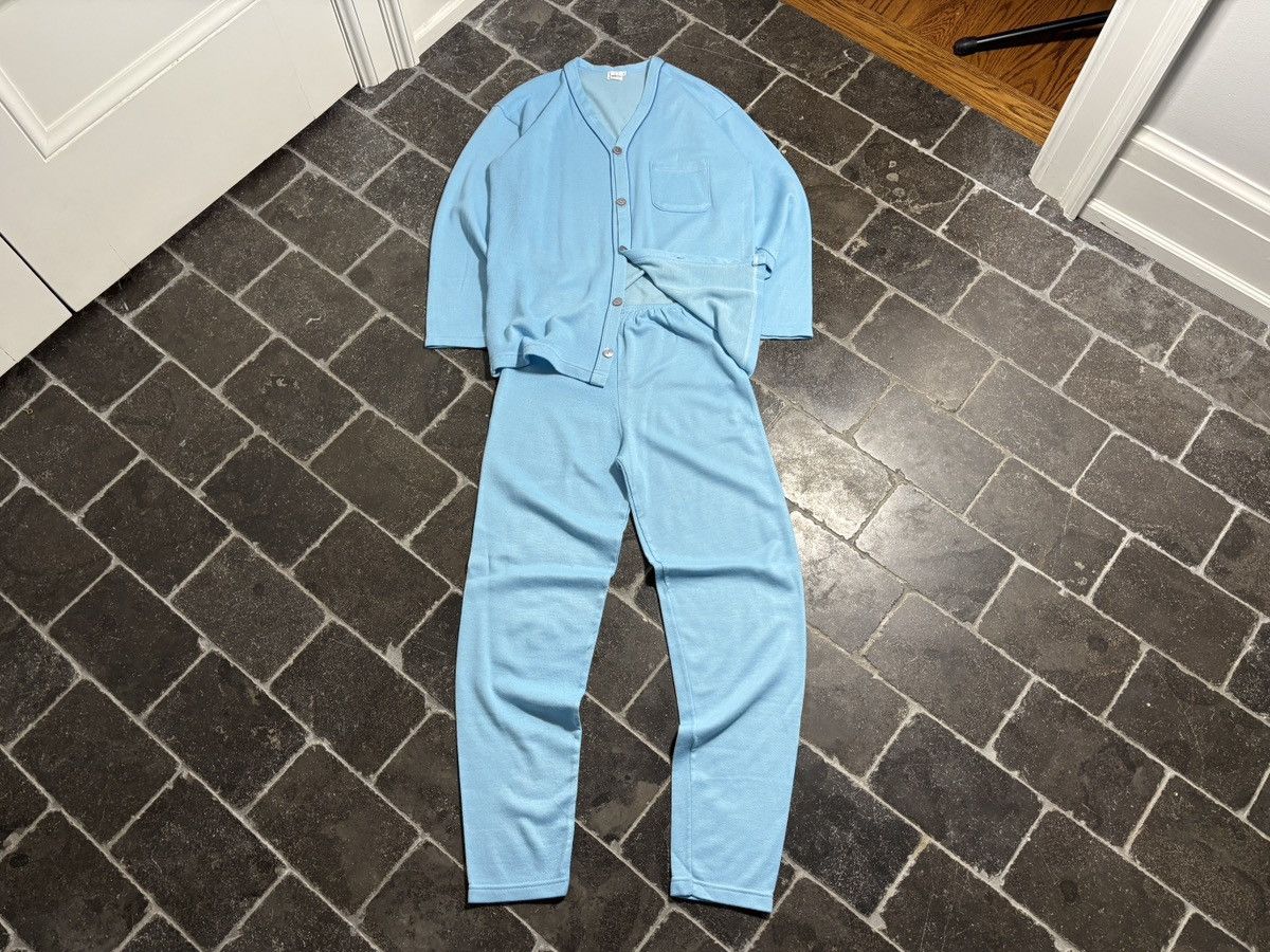 Vintage Vintage Pyajamas Set Emmessey Italy Cardigan Pant Lounge 2pc Size US 28 / EU 44 - 13 Thumbnail