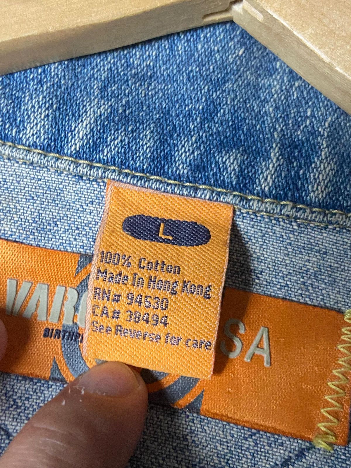 Japanese Brand Varcity USA Denim Jeans Jacket (154) Size US L / EU 52-54 / 3 - 8 Thumbnail