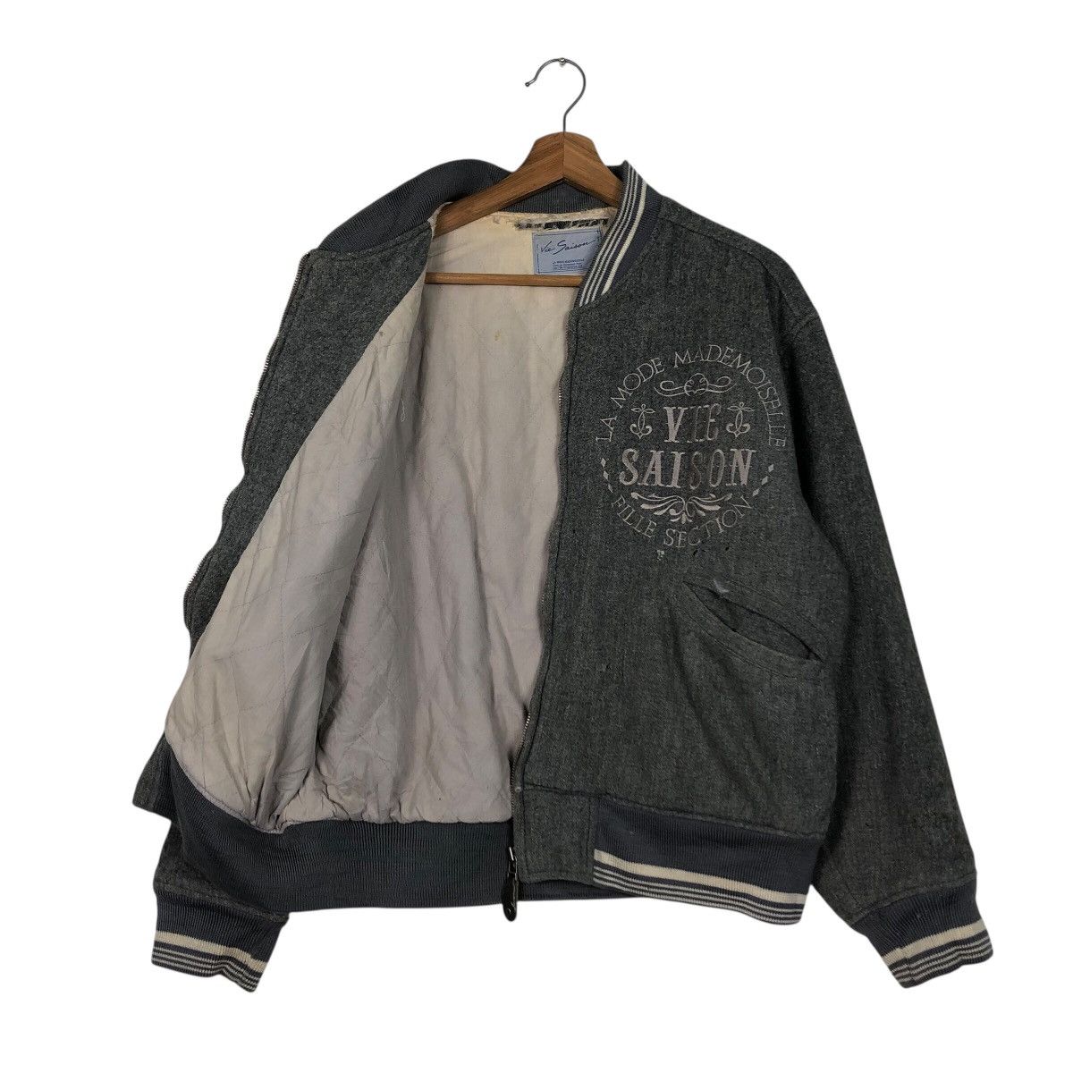 Issey Miyake Vintage Bomber Jacket Detroit Vie Saison Mademoiselle Japan Size US M / EU 48-50 / 2 - 13 Thumbnail