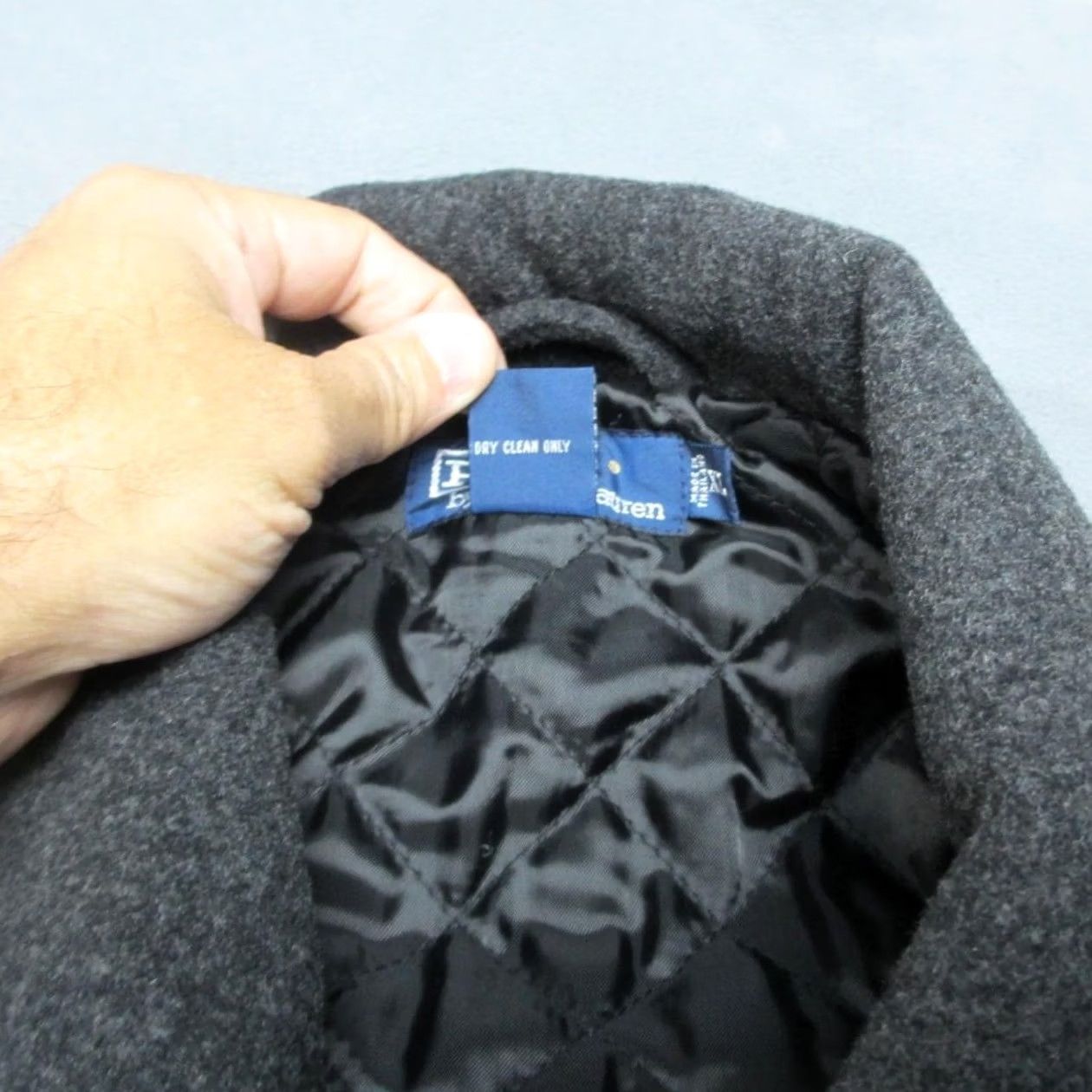 Polo Ralph Lauren Polo Ralph Lauren Car Coat Mens XL Gray Wool Blend Quilted Lined Button Front Size US XL / EU 56 / 4 - 4 Thumbnail