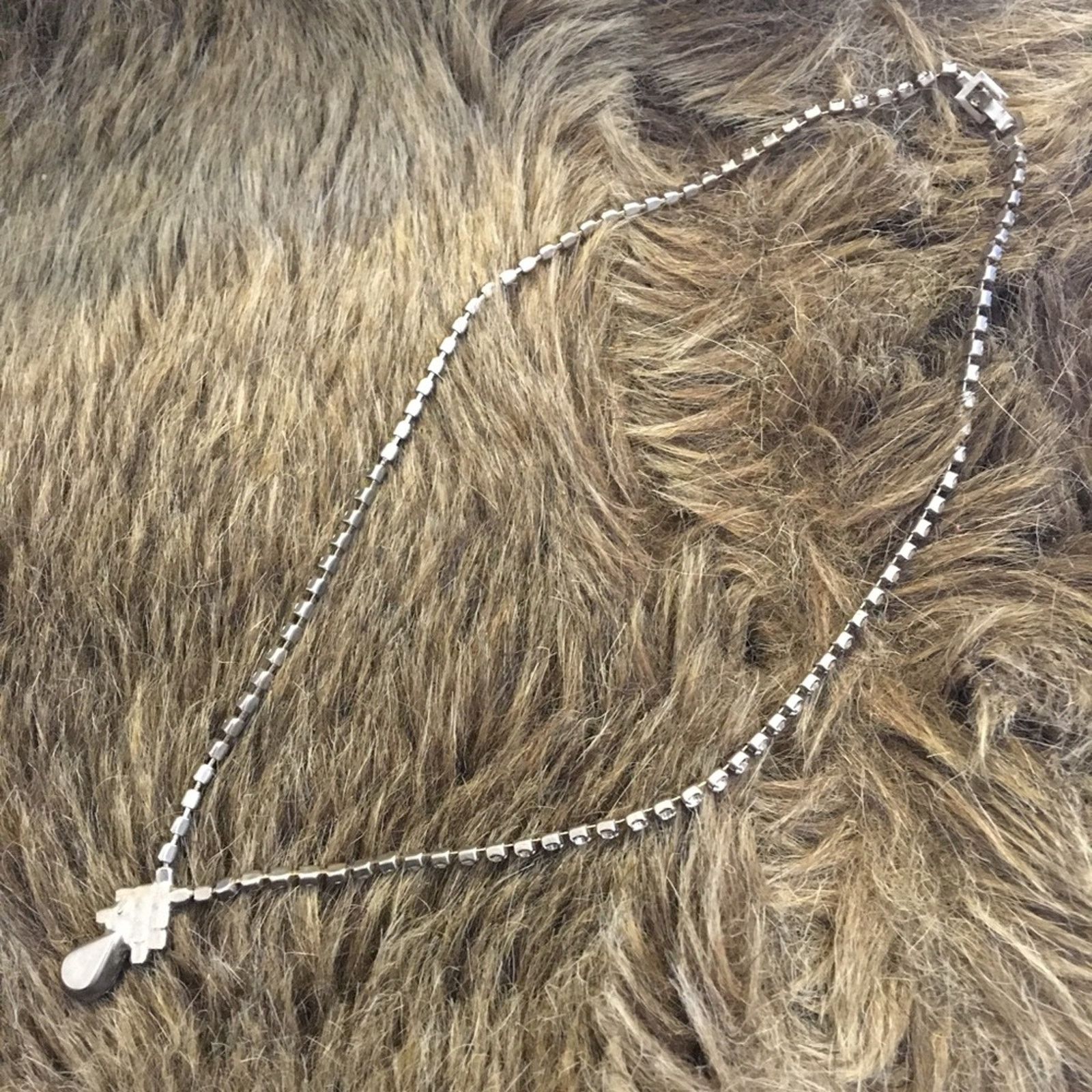 Vintage Vintage clear rhinestone silver choker necklace Size ONE SIZE - 9 Thumbnail