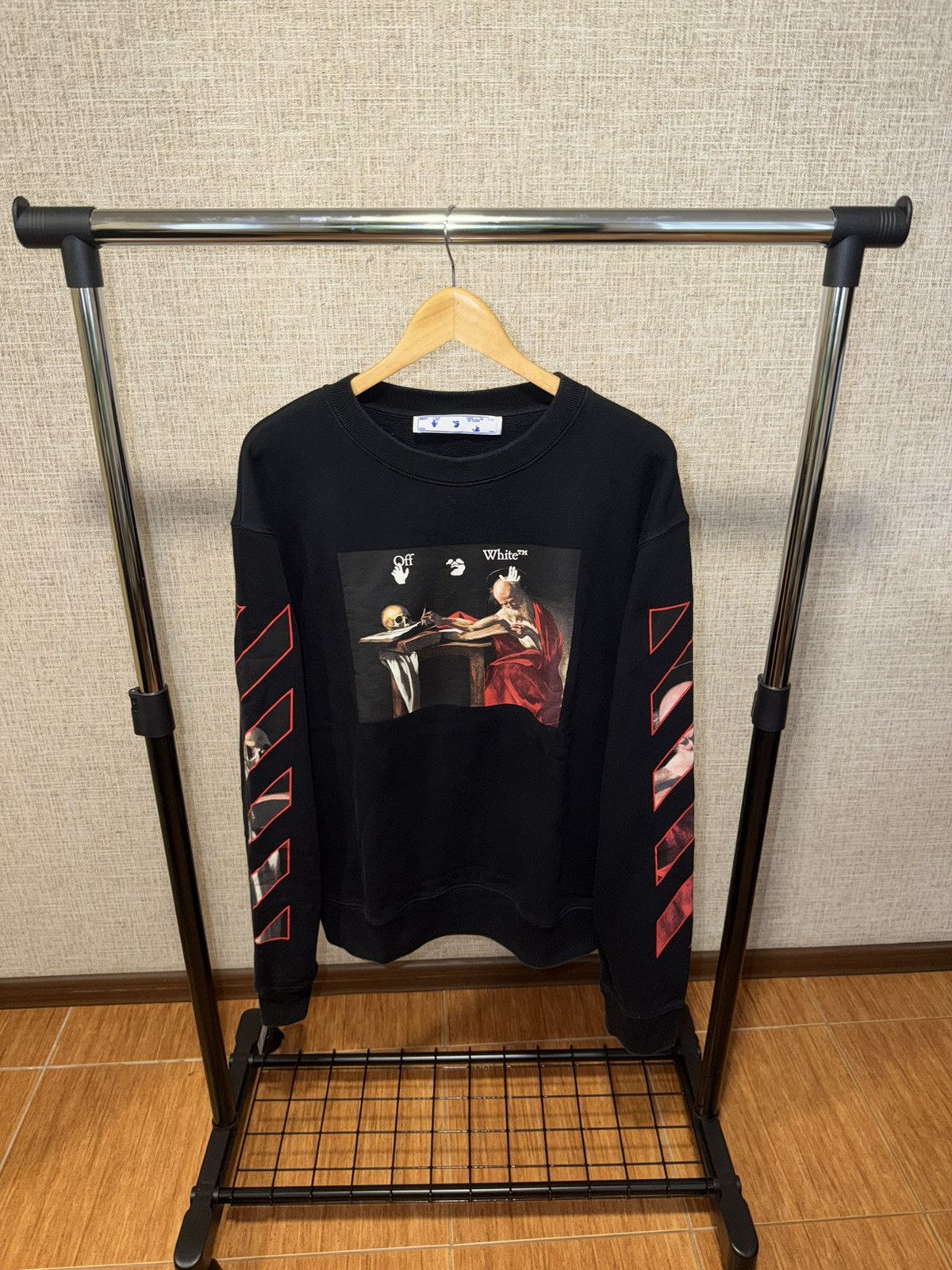 Off-White OFF WHITE CARAVAGGIO BLACK SWEATSHIRT Size US XL / EU 56 / 4 - 2 Thumbnail