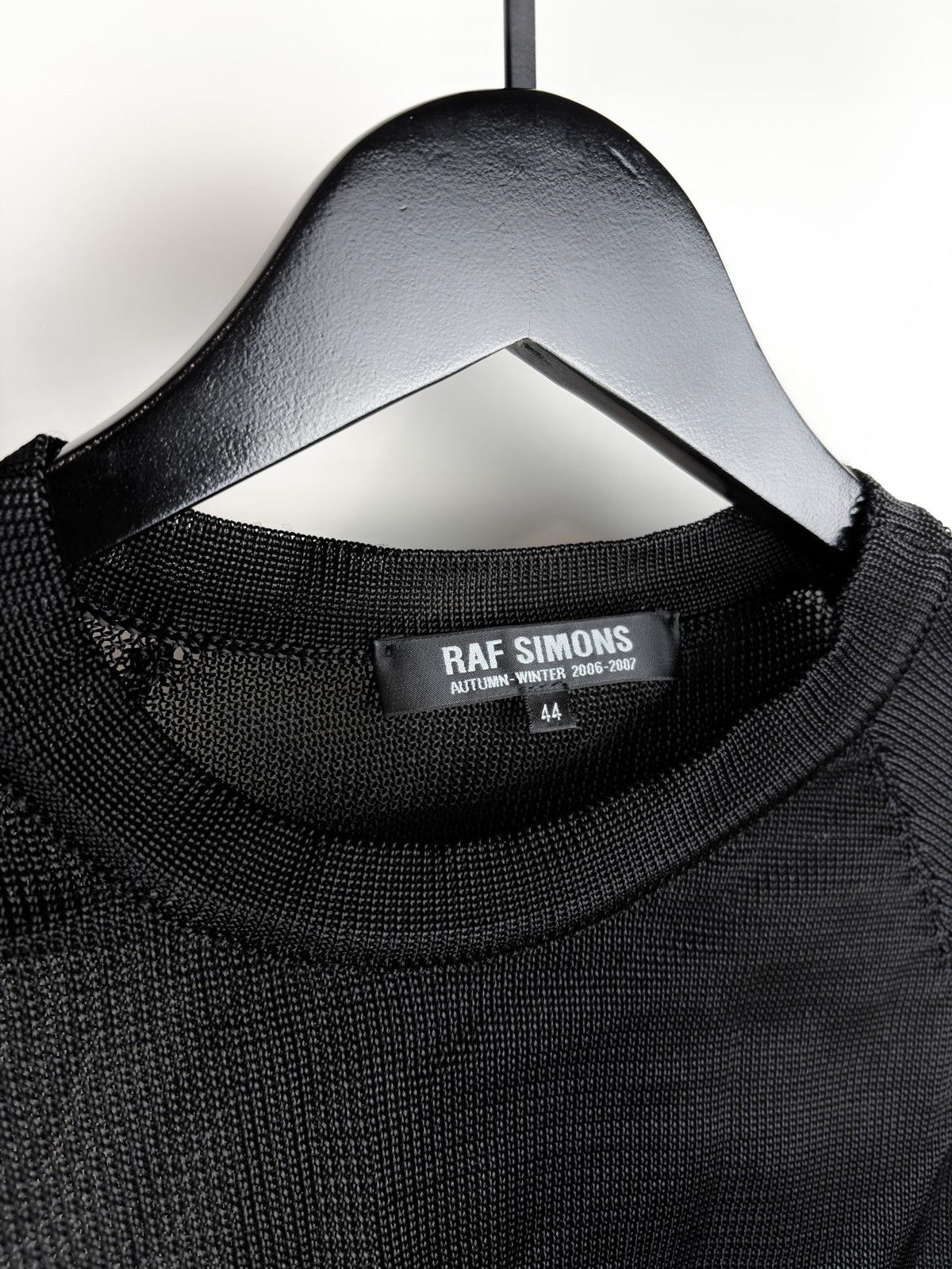 Raf Simons AW06 Raf Simons Mesh Rubber Knit Raglan Sweater Black Size US S / EU 44-46 / 1 - 3 Thumbnail