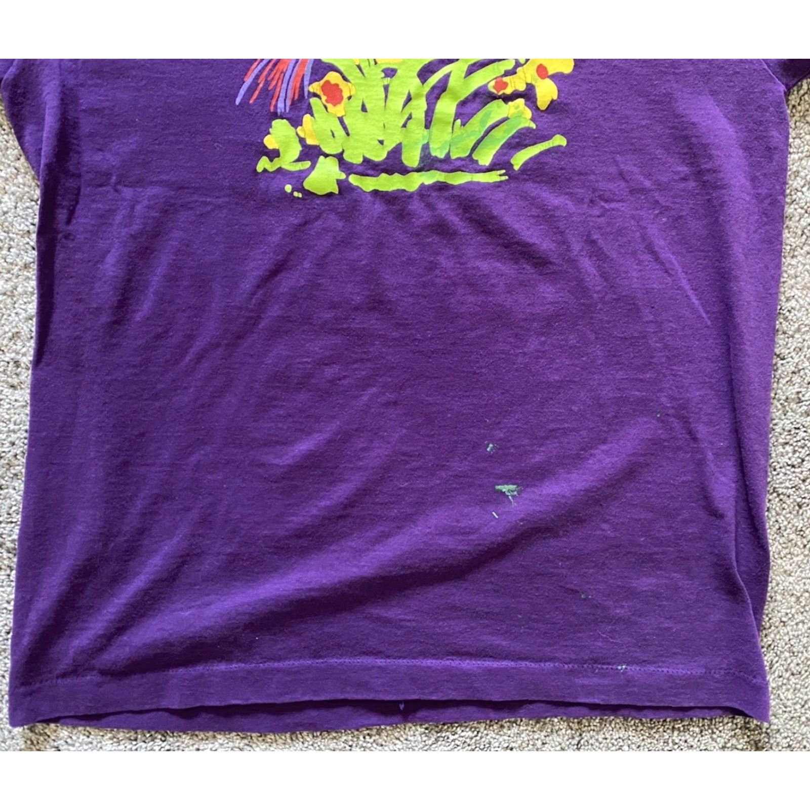 Vintage VINTAGE Screen Stars Best Shirt Mens L Short Sleeve Made USA Purple Hummingbird Size US L / EU 52-54 / 3 - 4 Thumbnail