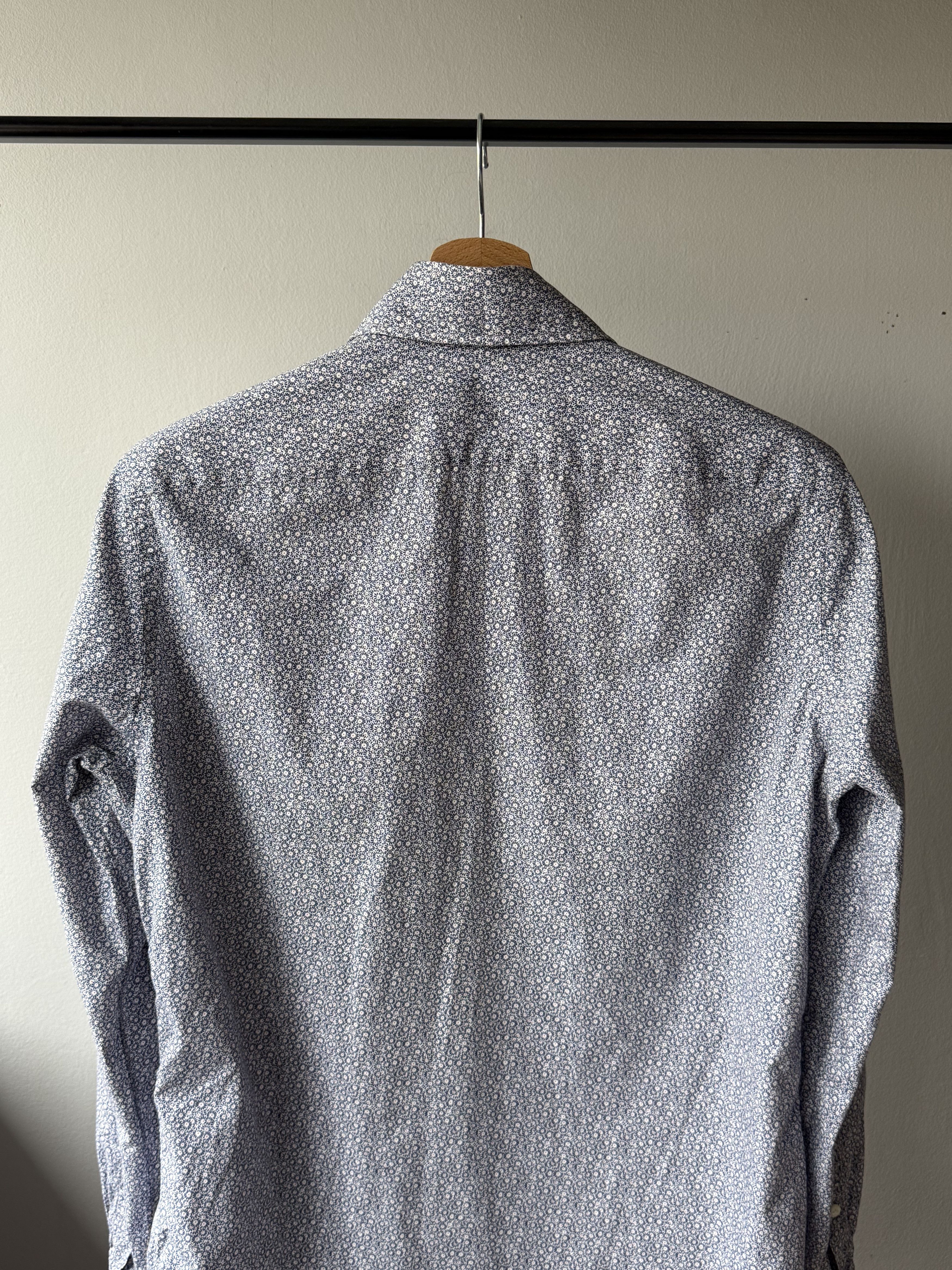 Luigi Borrelli Luigi Borelli Napoli Floral Patterned L/S Dress Cotton Shirt Size US M / EU 48-50 / 2 - 4 Thumbnail