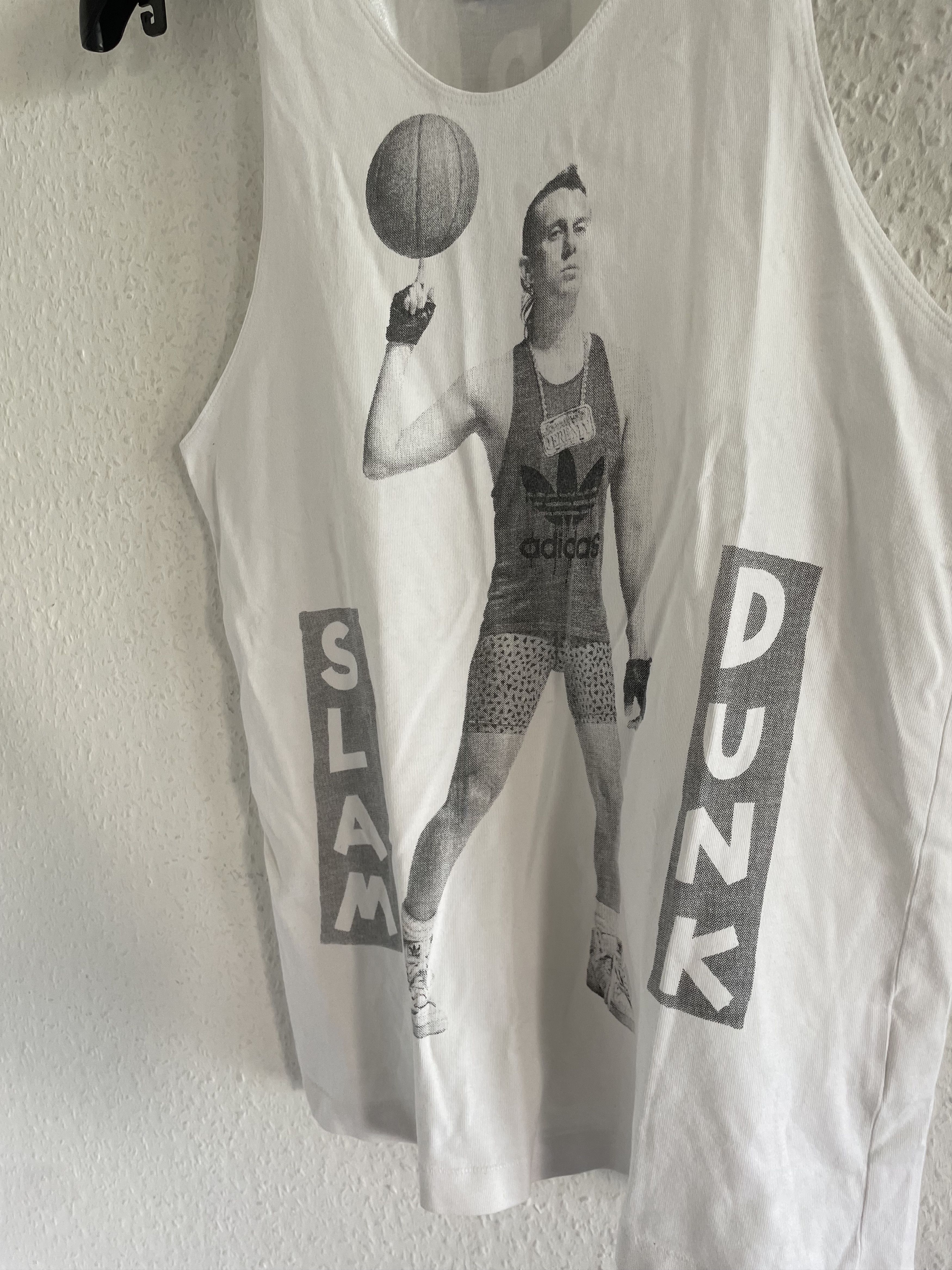 Adidas × Jeremy Scott Slam Dunk Graphic Tank Top White Size US S / EU 44-46 / 1 - 3 Thumbnail