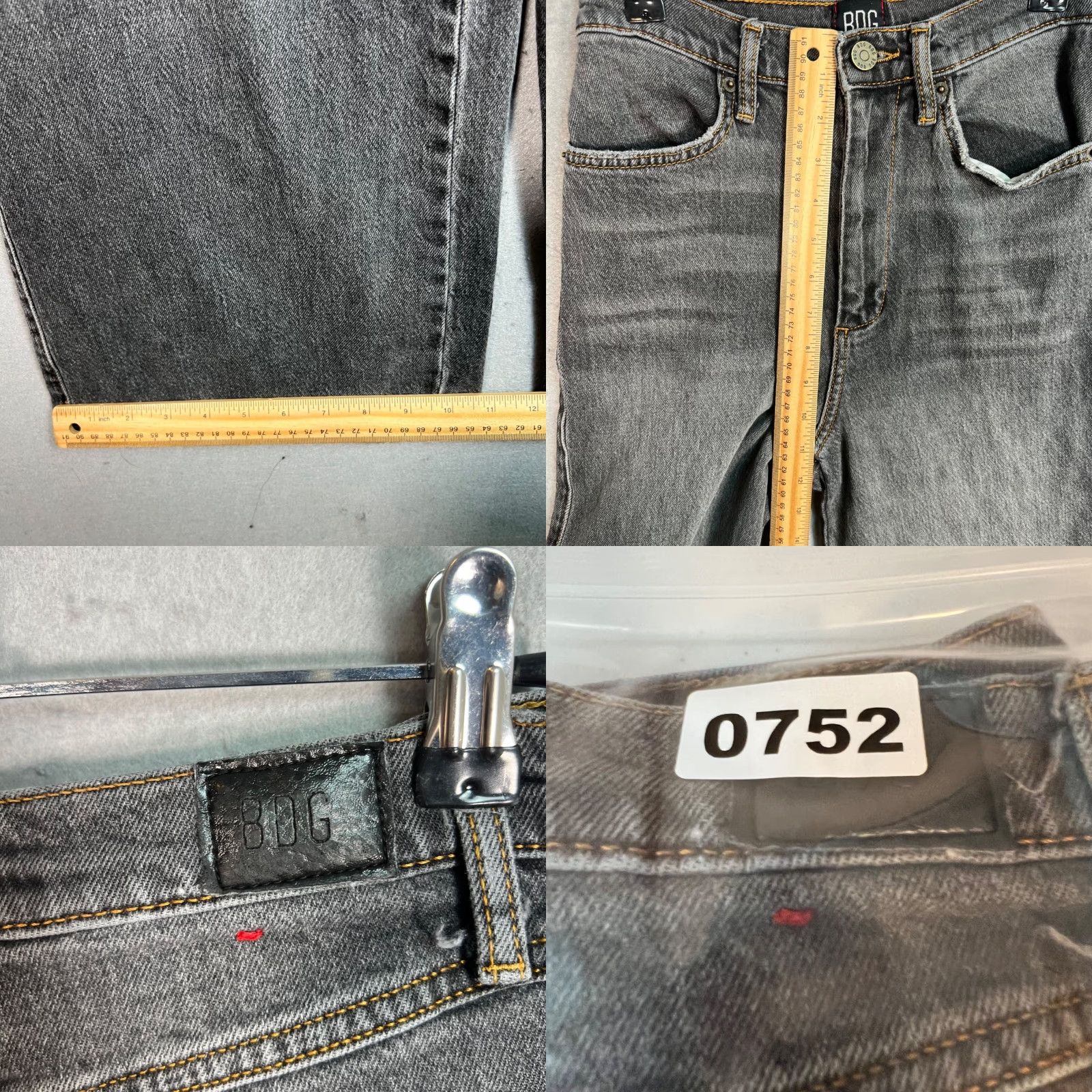 Urban Outfitters VINTAGE BDG Urban Outfitters A-Wide High Rise Straight Leg Jeans Women 25 Gray Denim Jeans Size 42" / US 20 - 8 Thumbnail