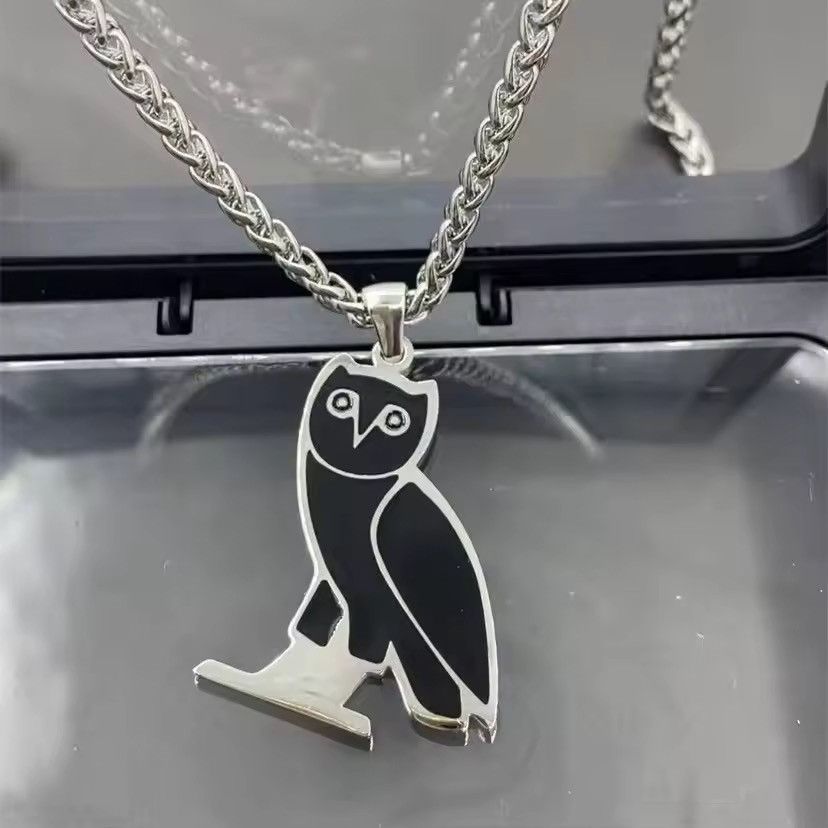 Jewelry Streetwear Hip Hop Chain Owl Necklace Size ONE SIZE - 1 Thumbnail