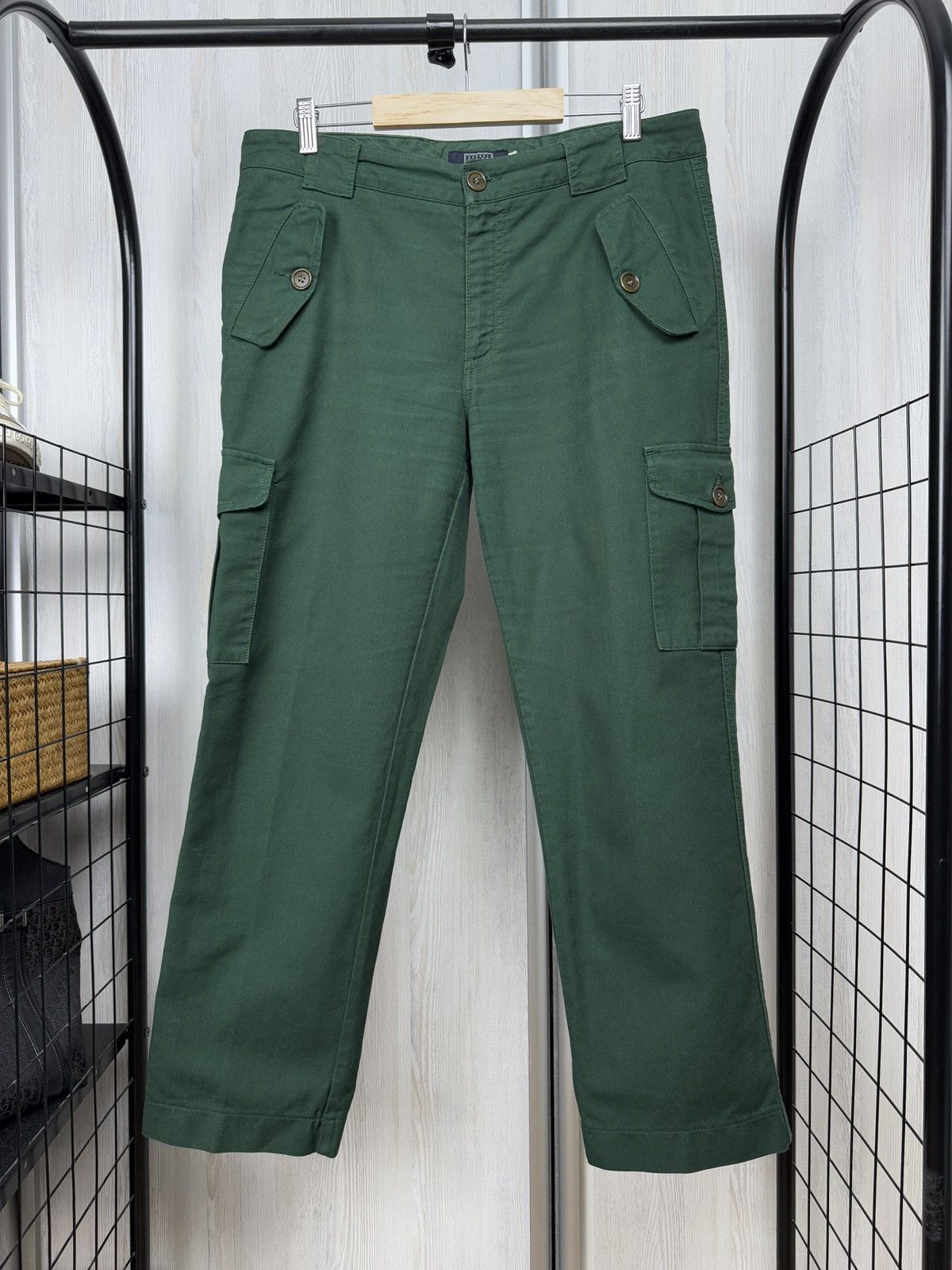 Aspesi Aspesi Blu vintage green cargo utility y2k pants Size 32" / US 10 / IT 46 - 1 Thumbnail
