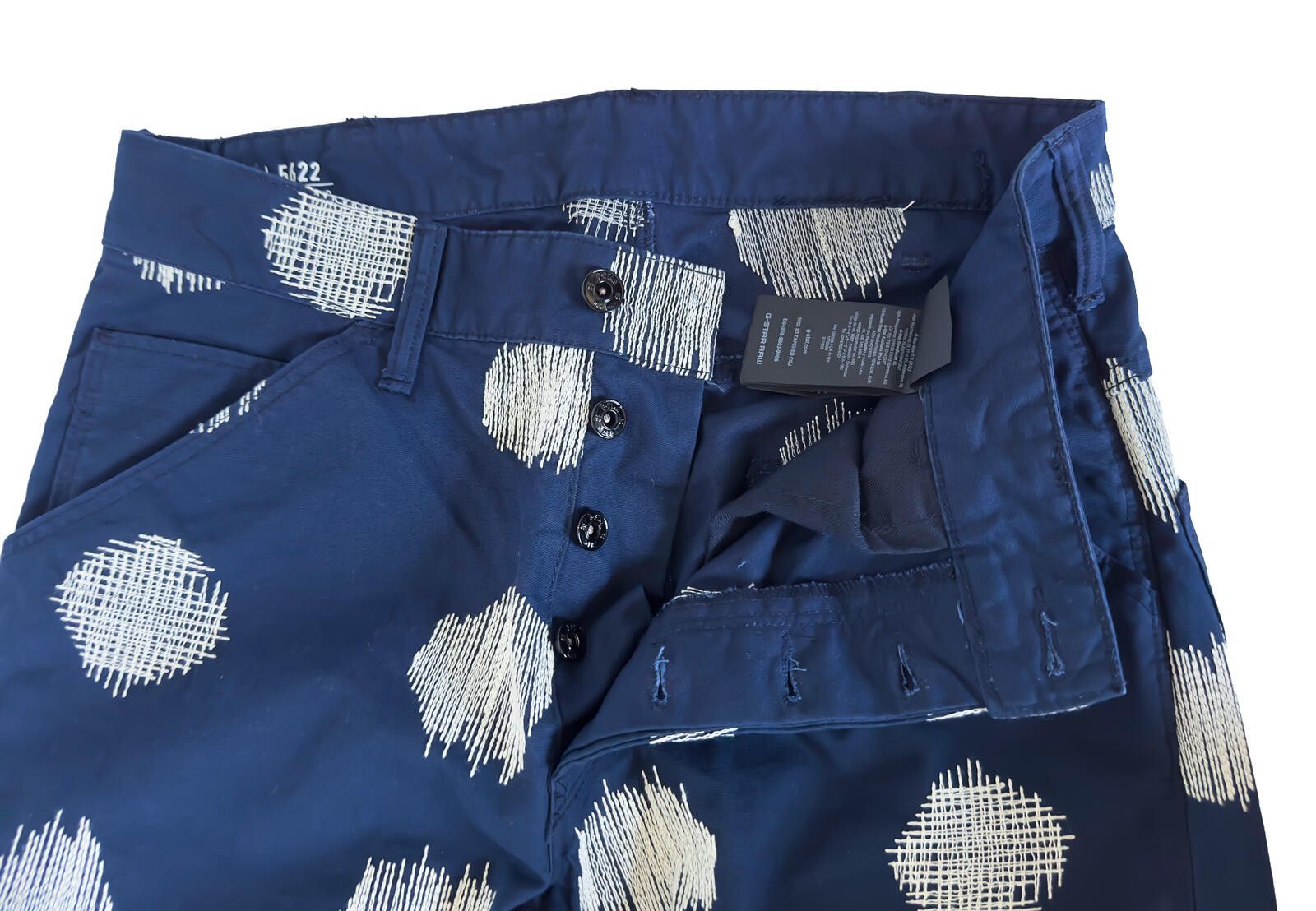 Other G-Star RAW x Pharrell 5622 3D Tapered Sashiko Dot Navy Pants Size US 33 - 4 Thumbnail