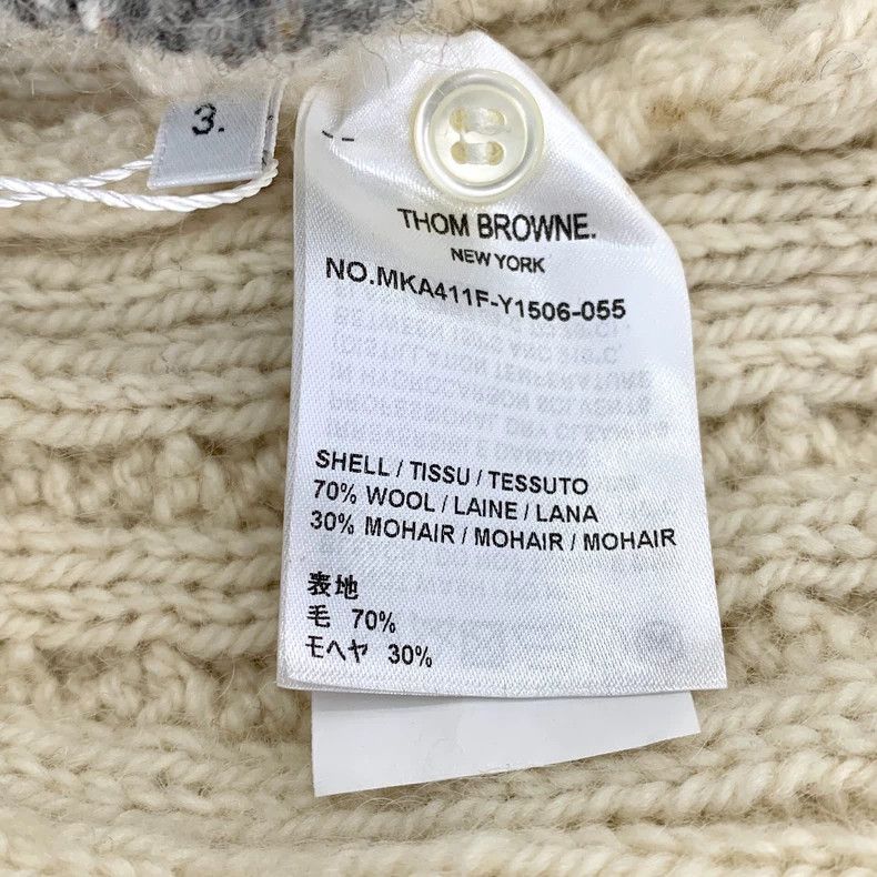 Thom Browne Thom Browne size3 Round neck long sleeve knit sweater Size US L / EU 52-54 / 3 - 7 Thumbnail