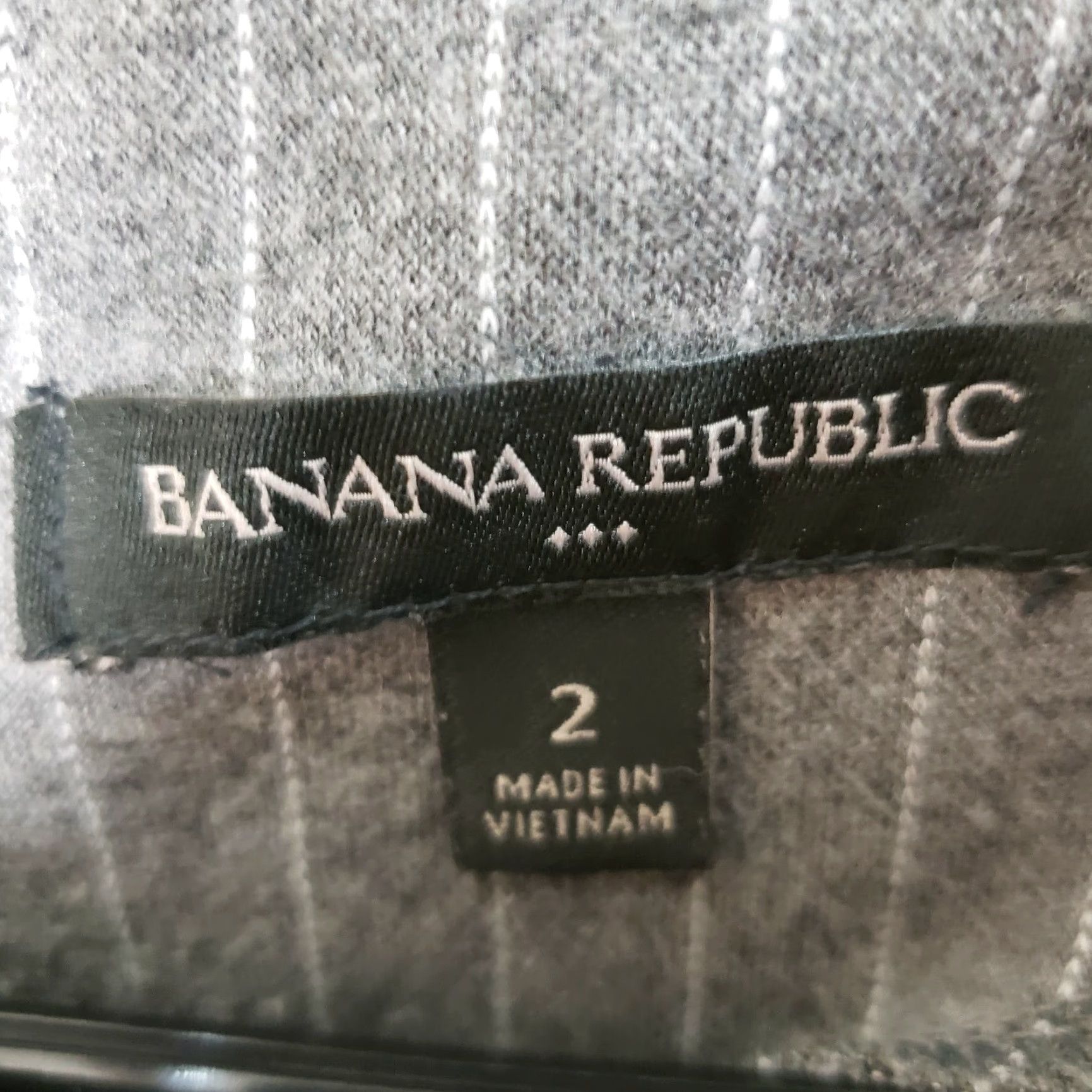 Banana Republic Banana Republic Dress Womens Sz 2 Gray White Striped Short Sleeve Zips Size 26" / US 2 / IT 38 - 6 Thumbnail
