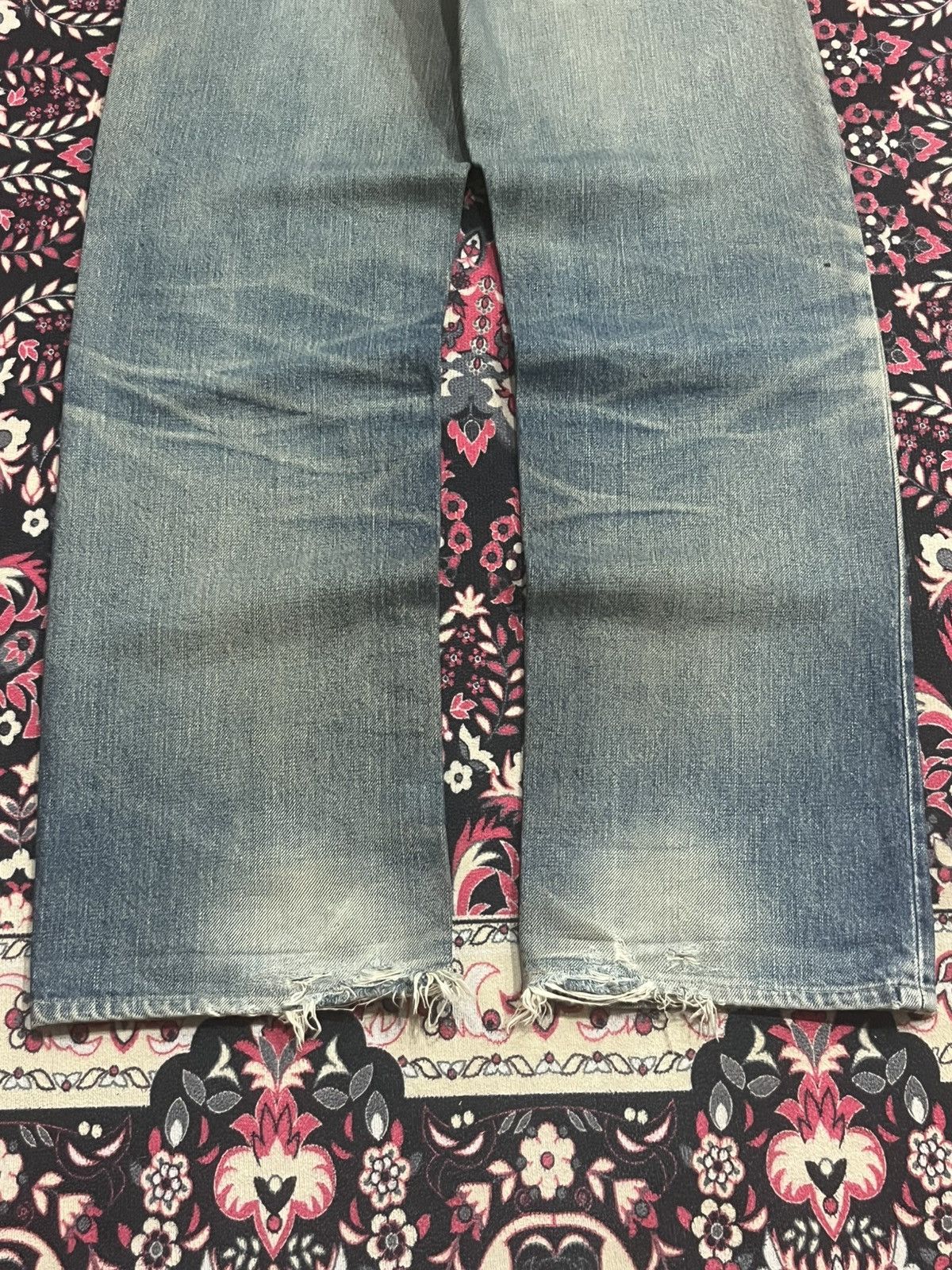 Levi's Levi’s 503BXX Big E Blue Mud Washed Distressed Selvedge Jean Size US 29 - 14 Thumbnail