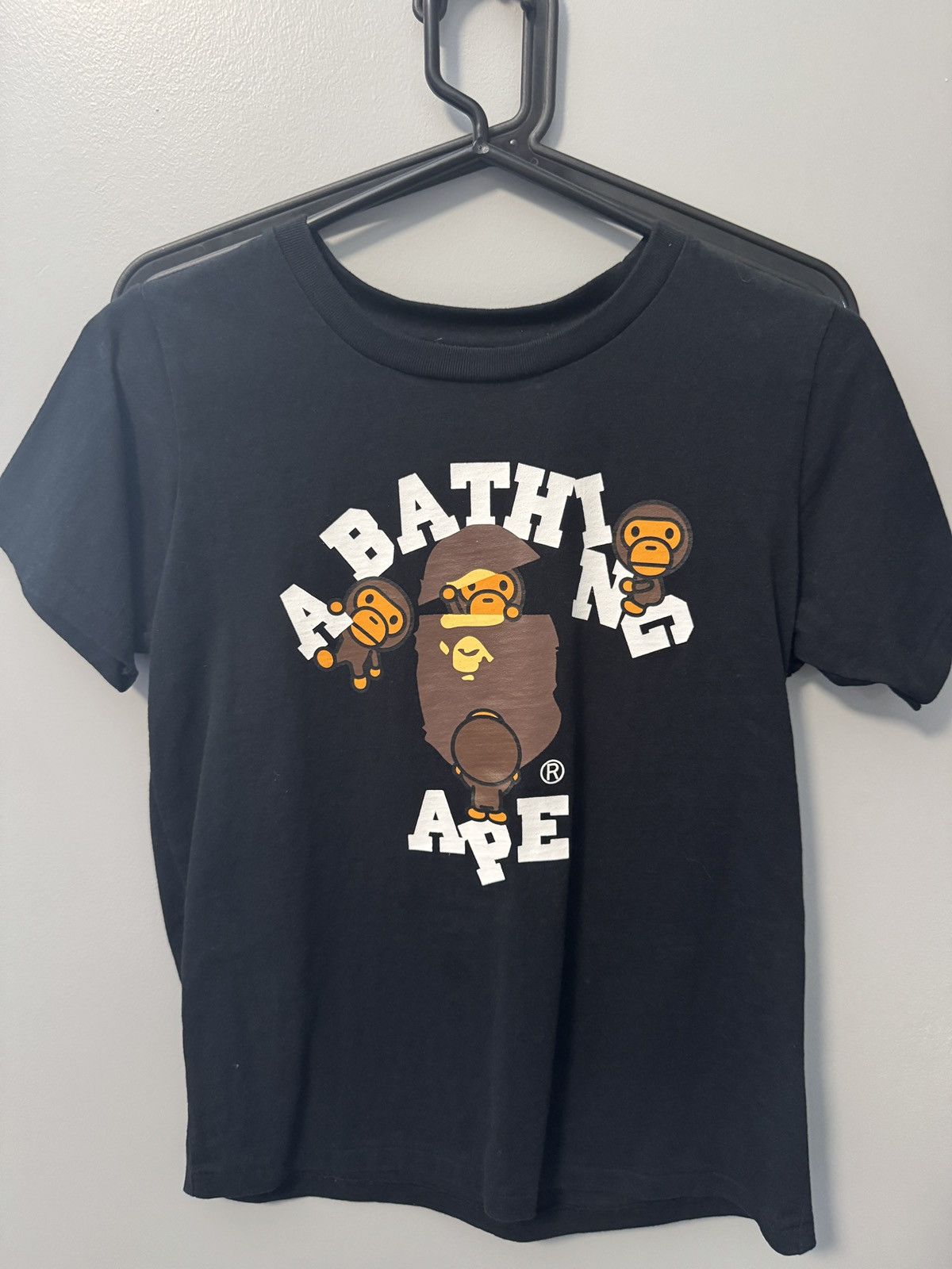 Bape Baby Milo Bape black short sleeve tee Size XS / US 0-2 / IT 36-38 - 1 Thumbnail