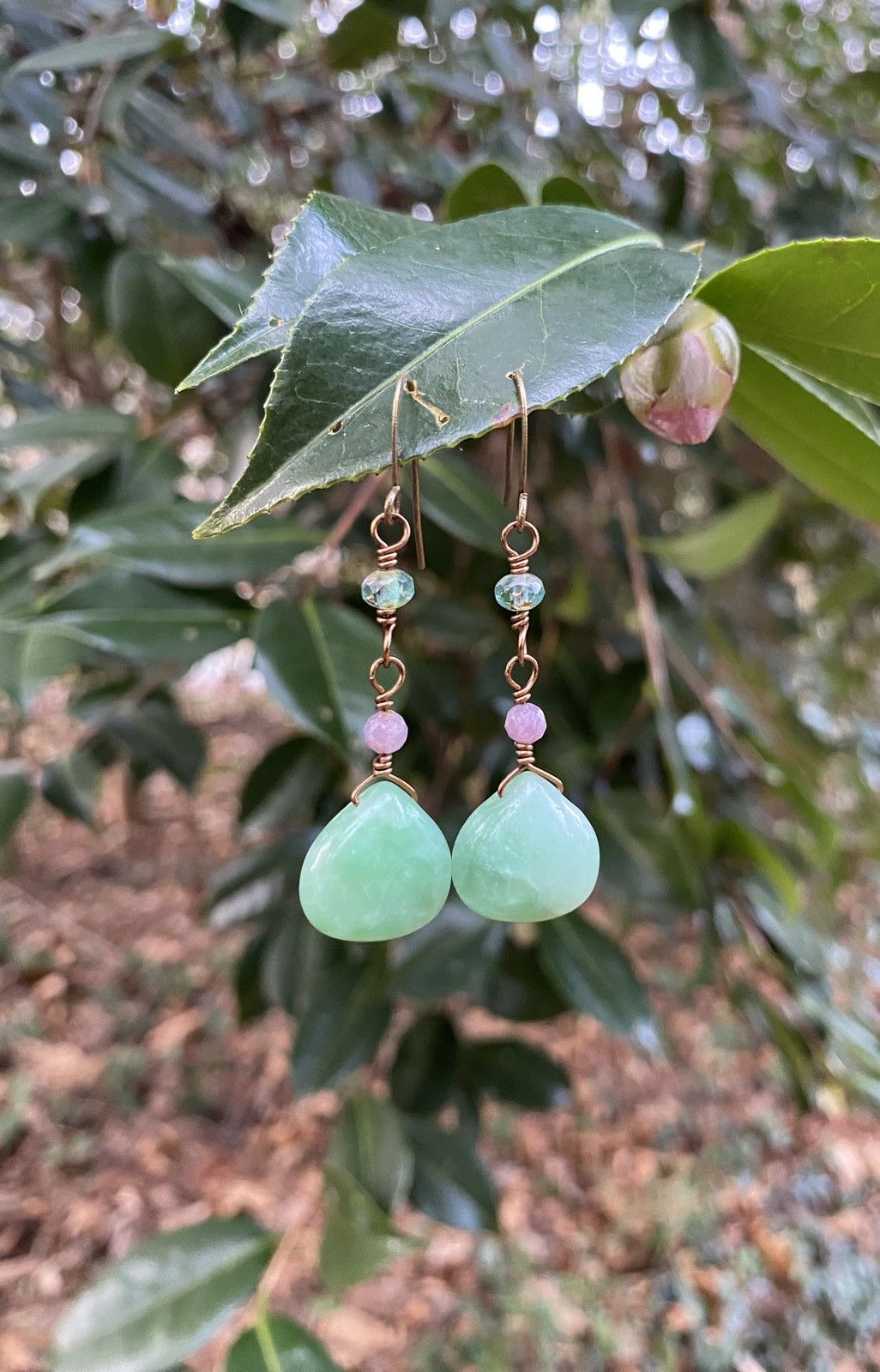Handmade Green Quartz Dangles Size ONE SIZE - 1 Thumbnail