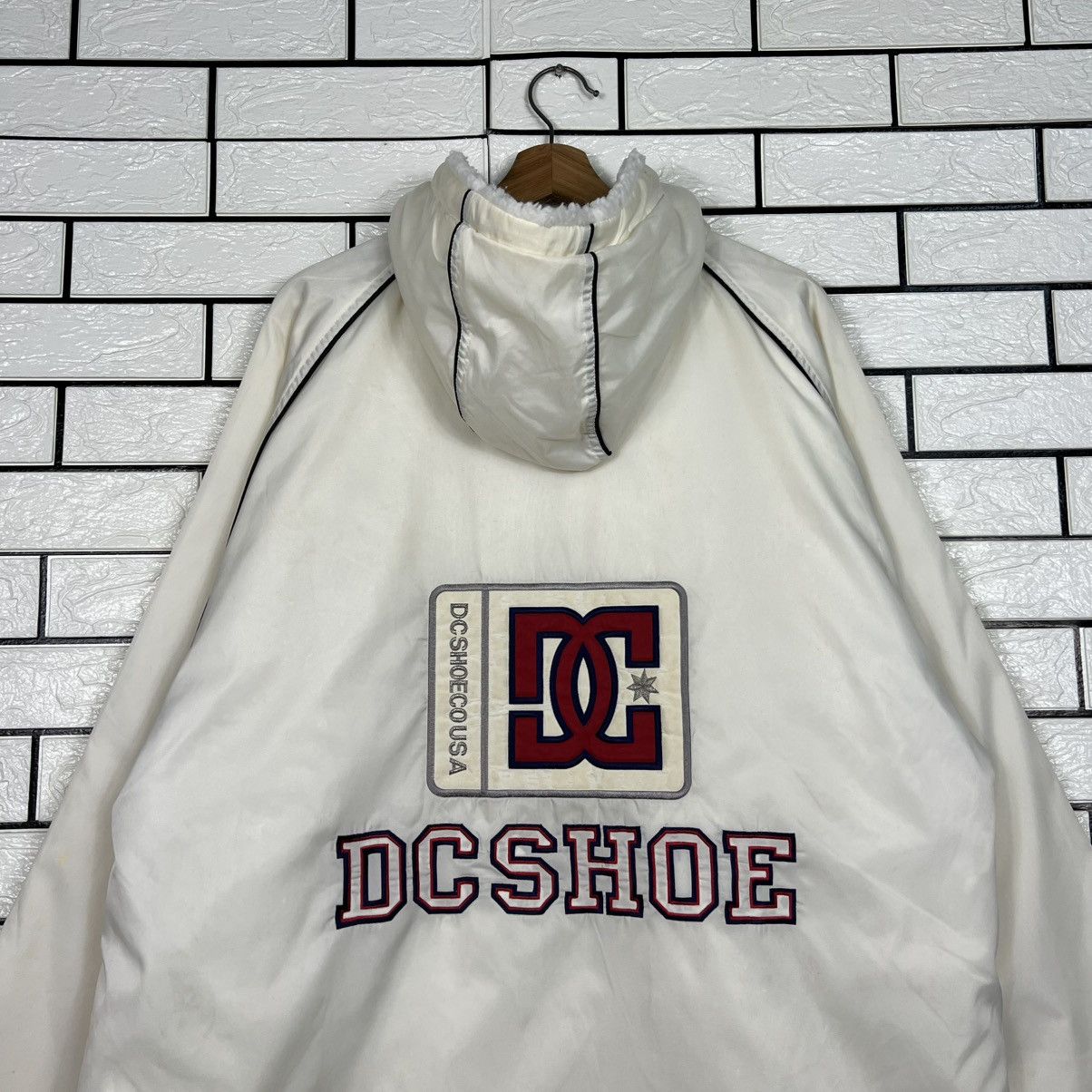 DC Vintage DC SHOE USA Big Logo Long Sherpa Jacket #4038-C183 Size US XL / EU 56 / 4 - 2 Thumbnail
