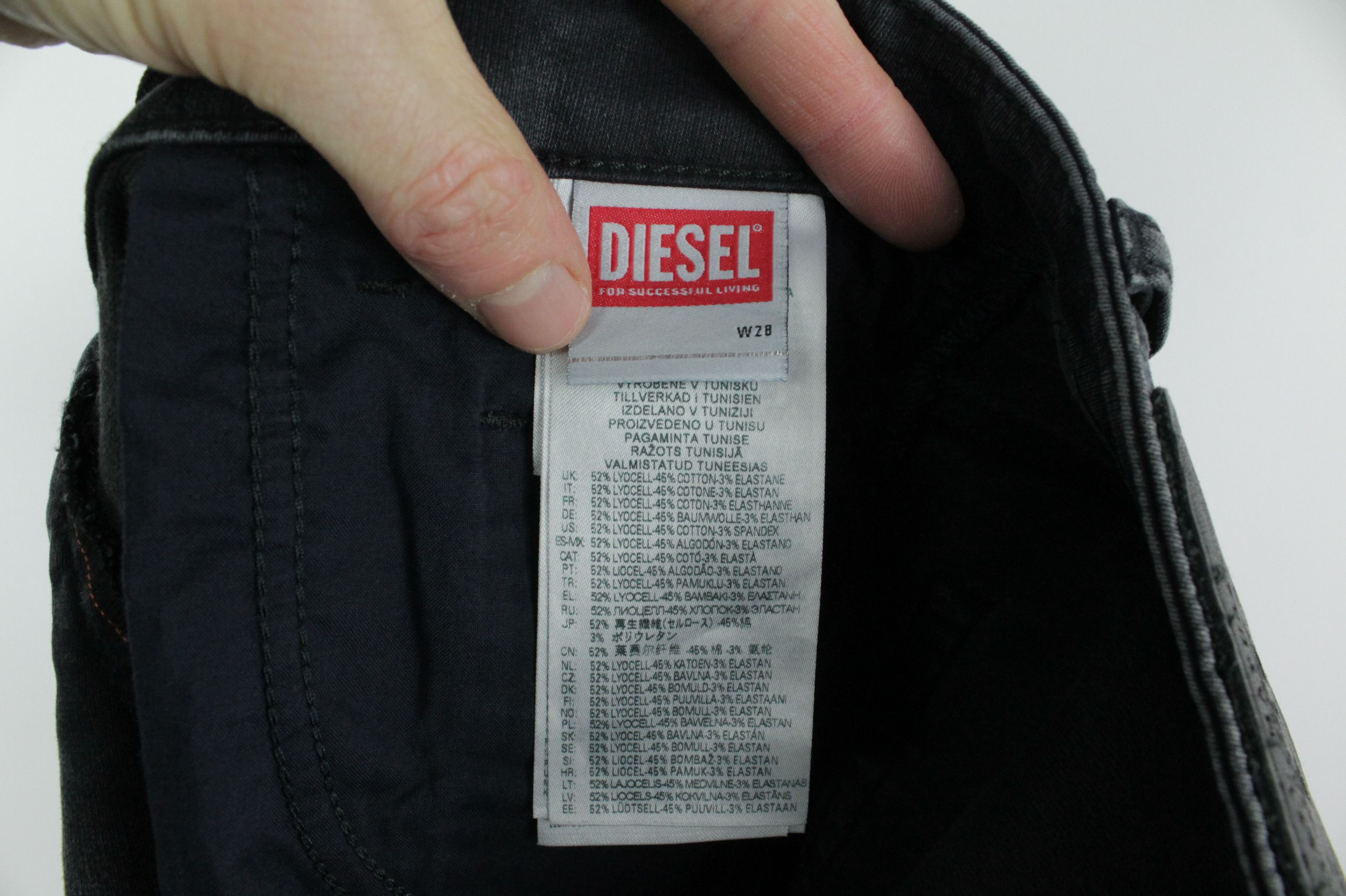 Diesel Diesel KROOLEY-Y-NE Gray Denim Sweat Jeans Men's Size US 28 / EU 44 - 10 Thumbnail